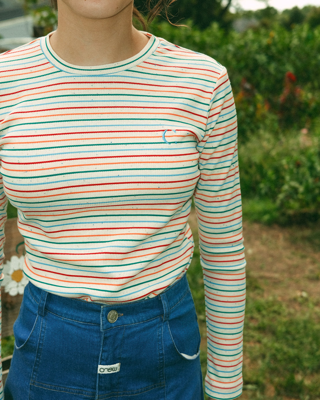 Leora Stripe Tee - Red