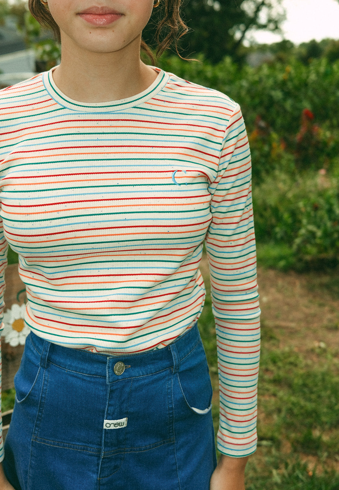 Leora Stripe Tee - Red