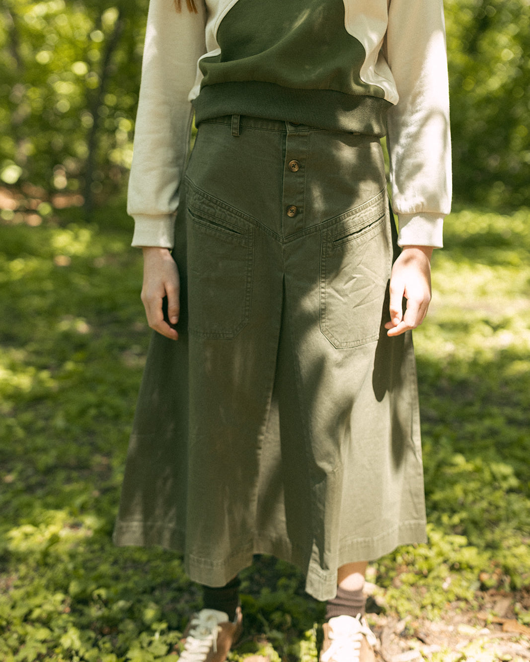 Gia Maxi Skirt - Green