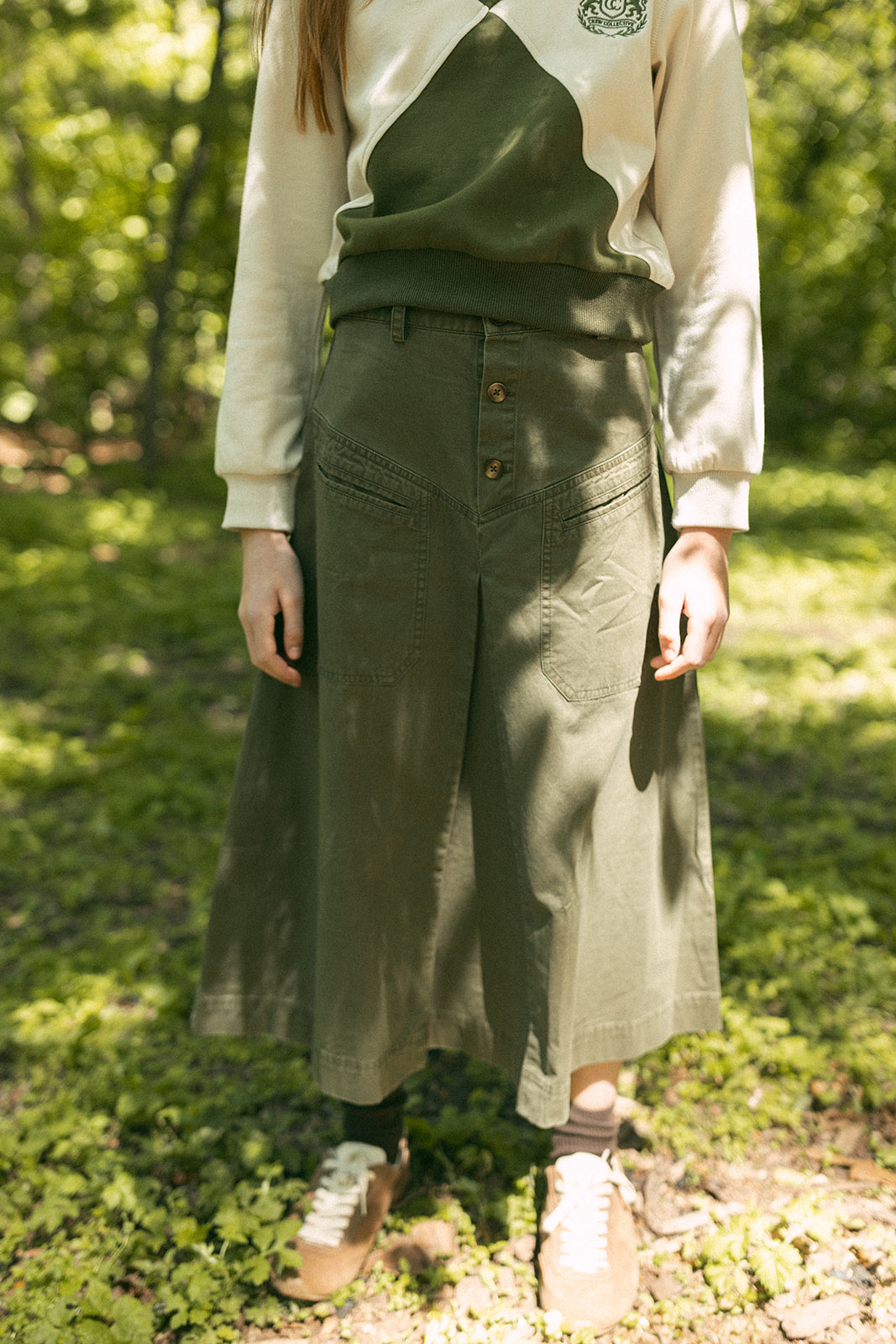Gia Maxi Skirt - Green