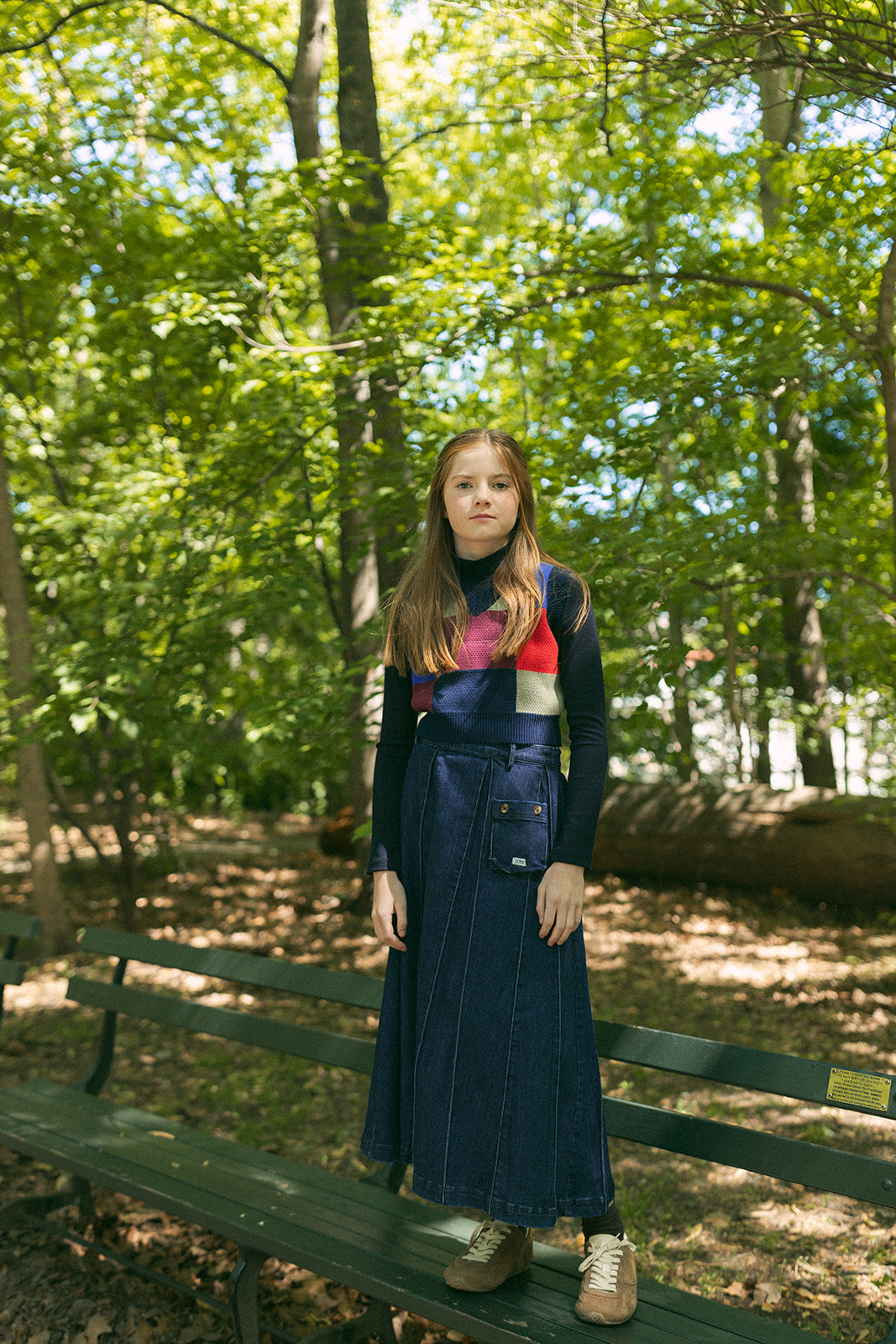 Sofi Pleated Maxi Skirt - Denim