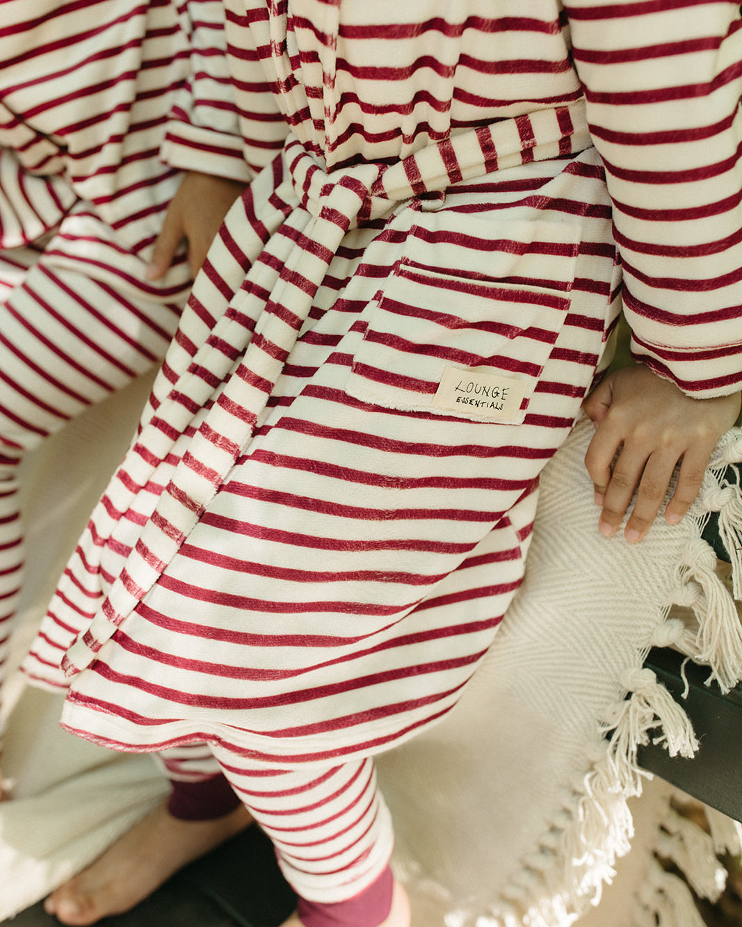 Teddy Lounge Robe - Maroon