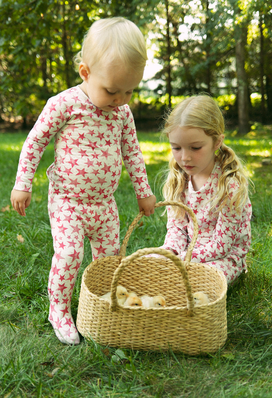 Sienna Star Footie - Pink