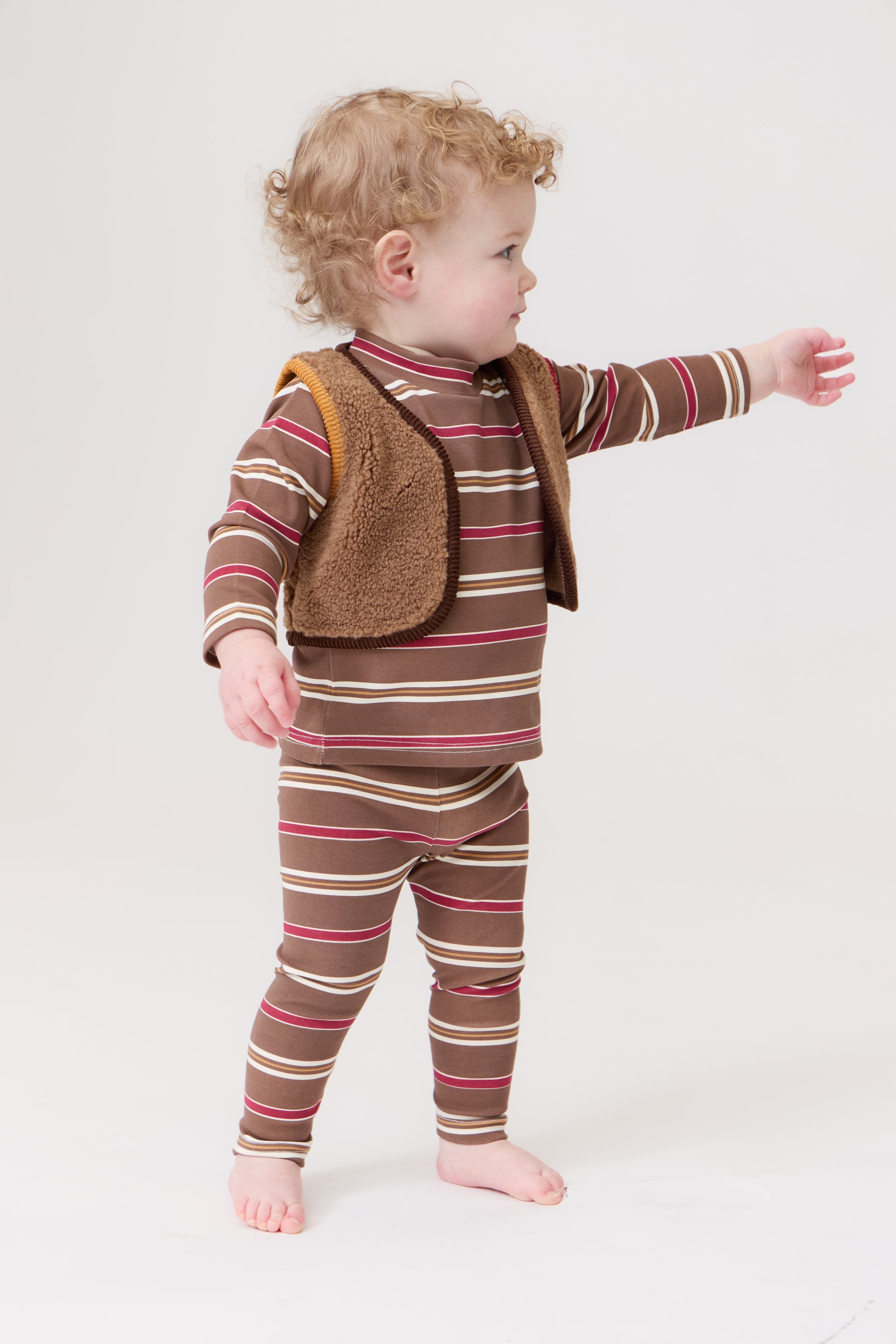 Ella Stripe Set - Tan