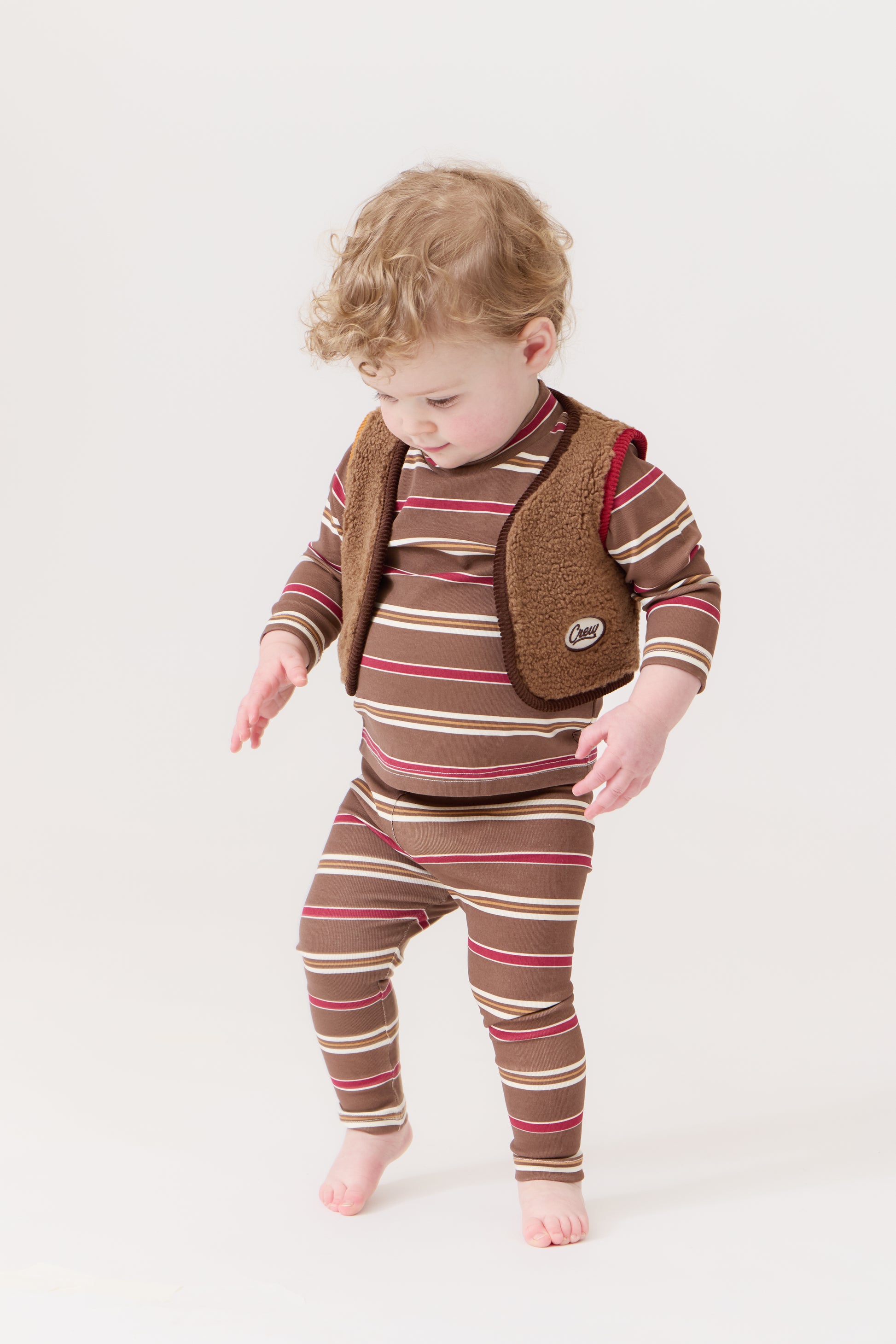 Ella Stripe Set - Tan