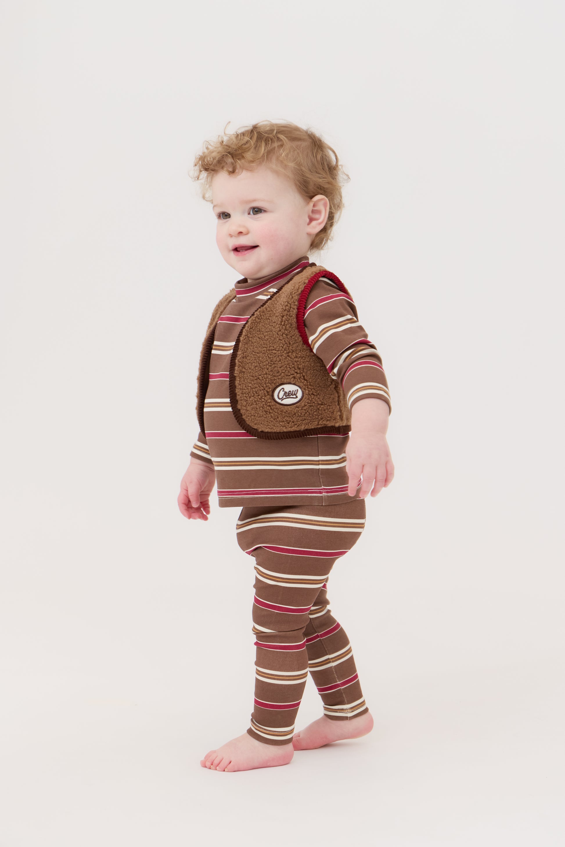 Ella Stripe Set - Tan