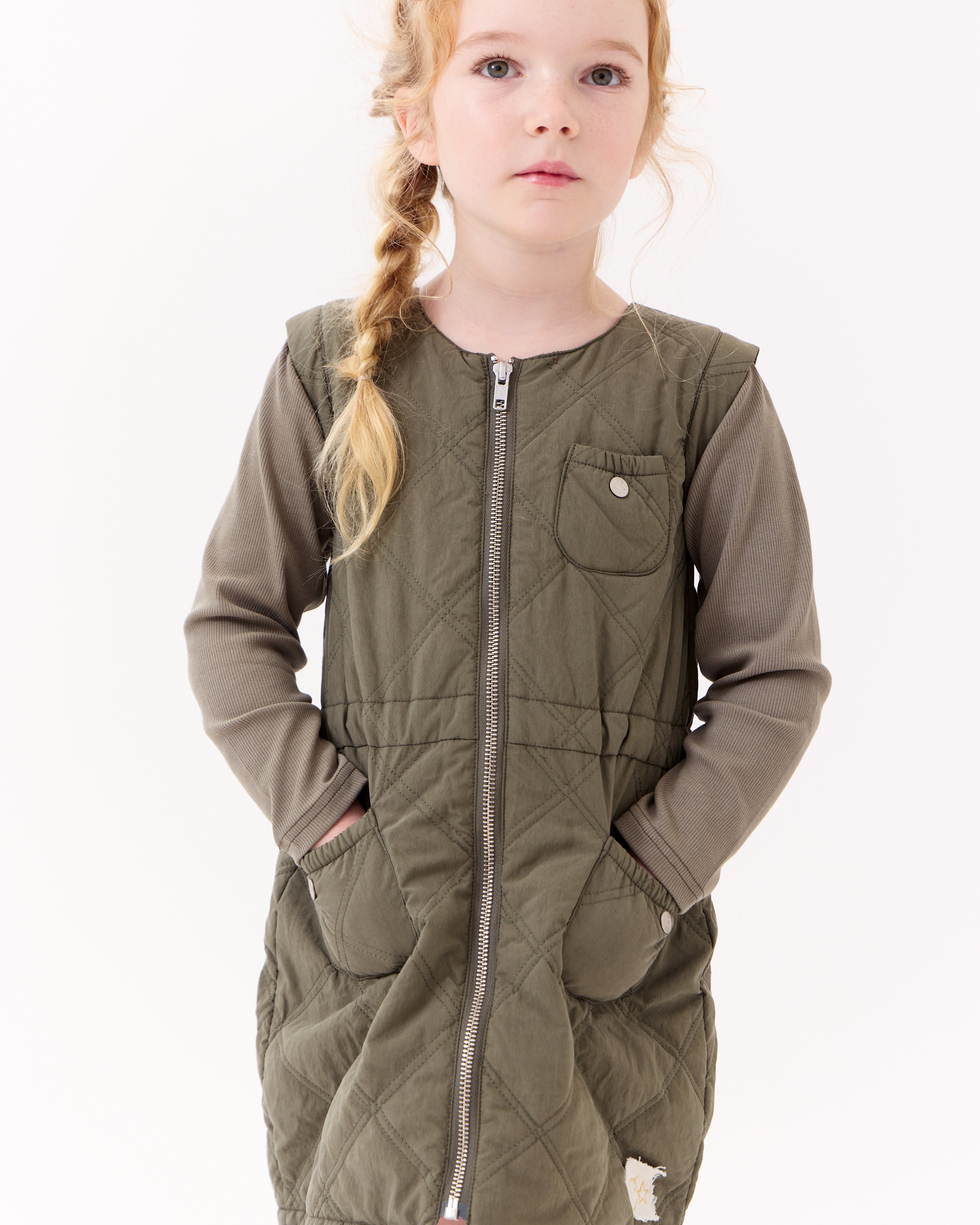 Lyla Quilted Dress - Green