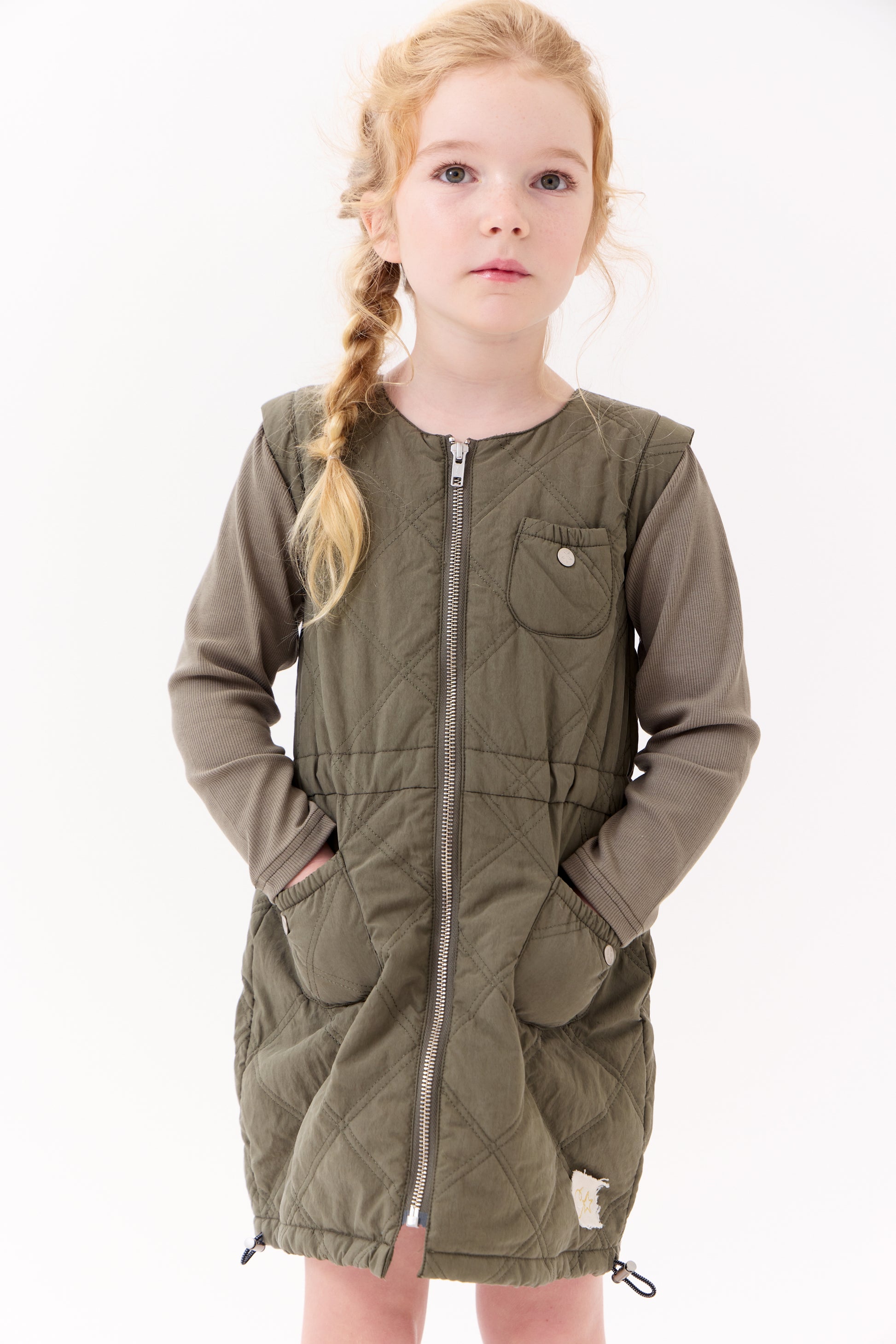 Lyla Quilted Dress - Green