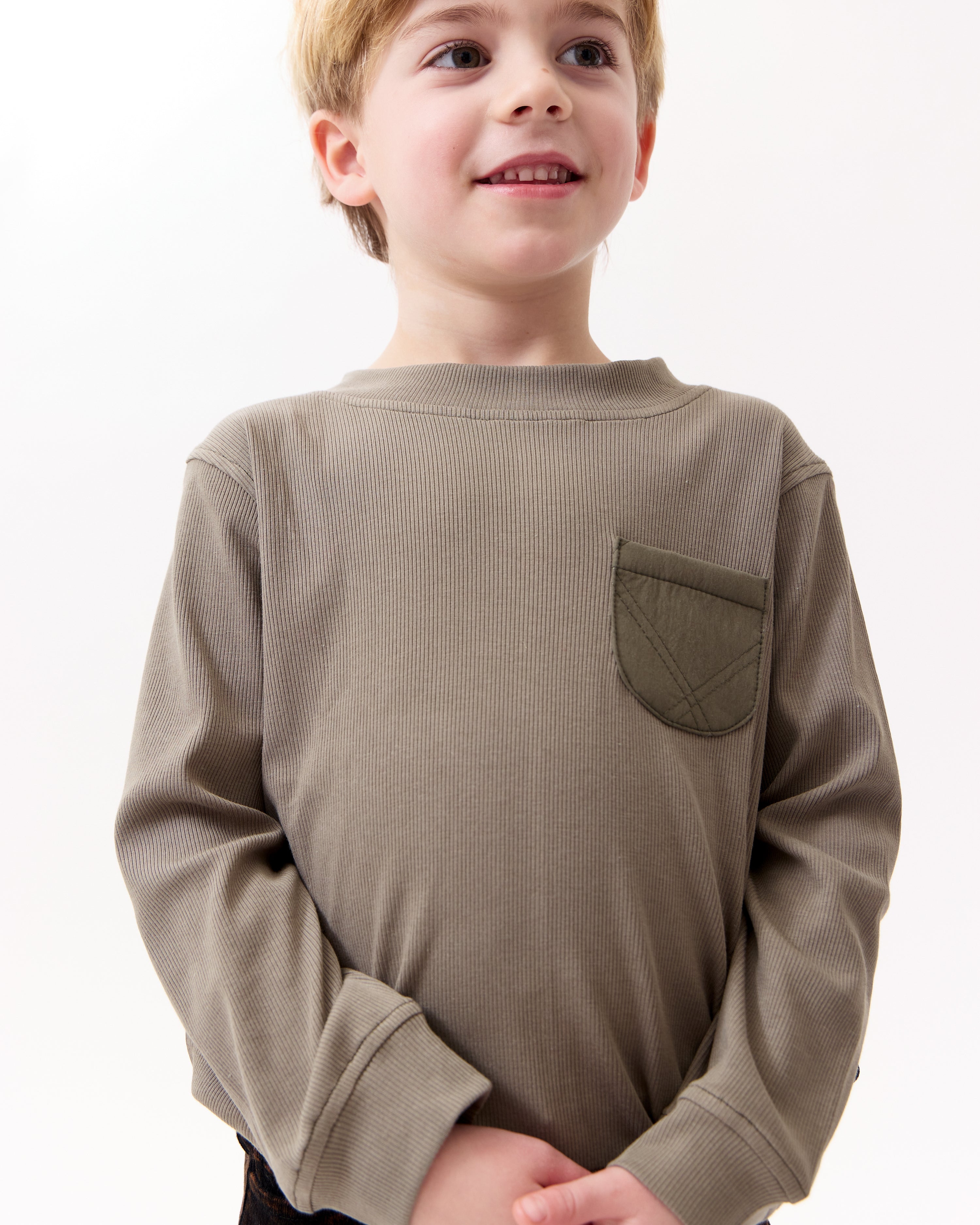 Teddi Ribbed Sweatshirt - Green