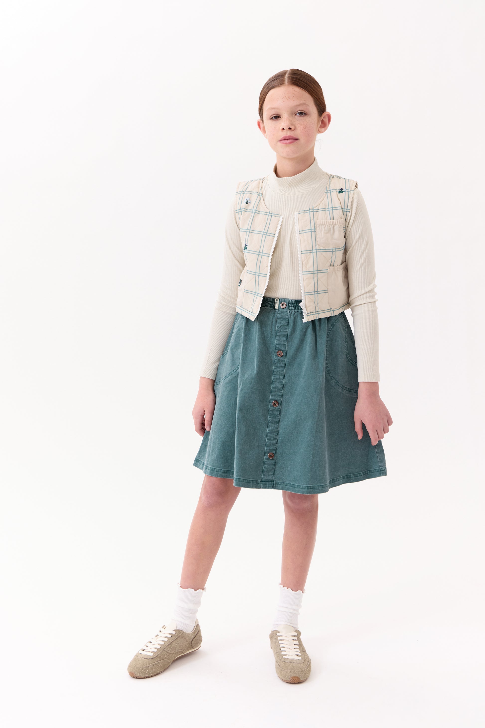 Louise Quilted Vest - Oatmilk