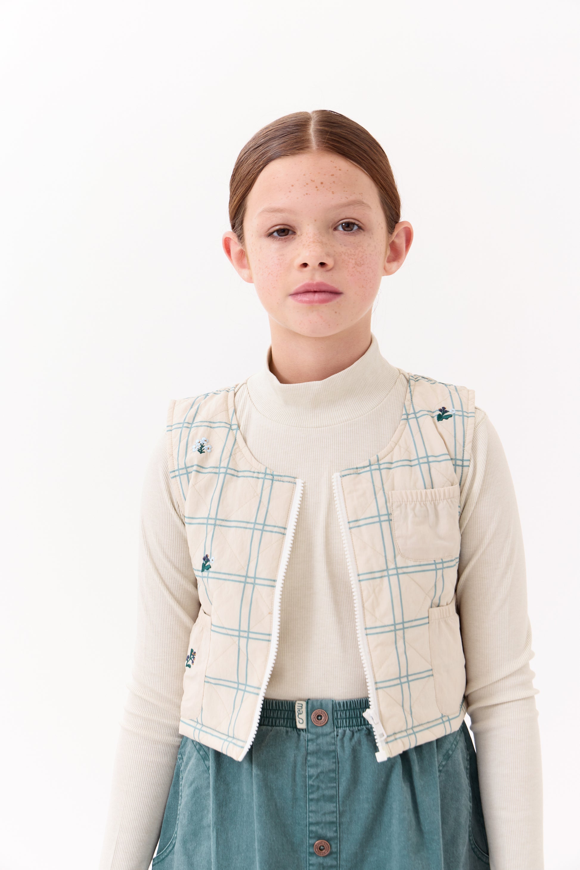 Louise Quilted Vest - Oatmilk