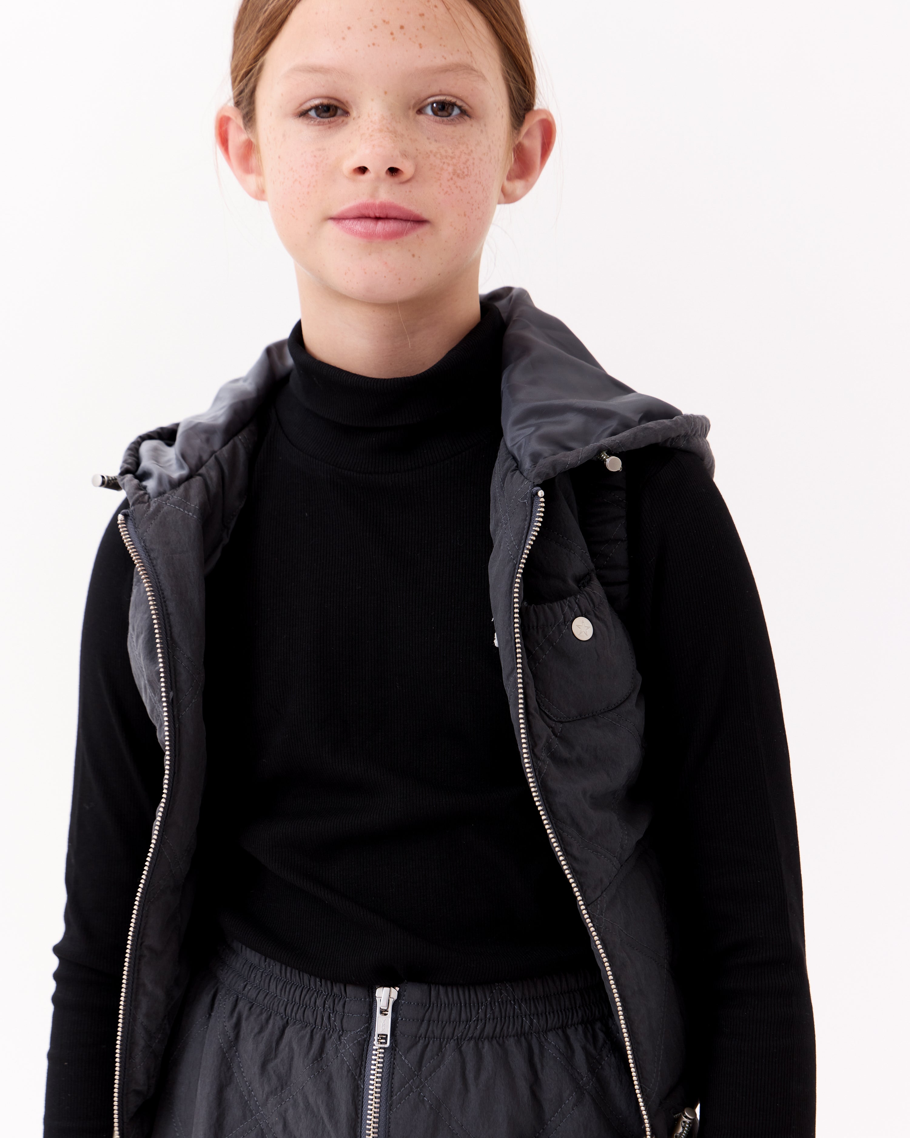 Lyla Quilted Vest - Black