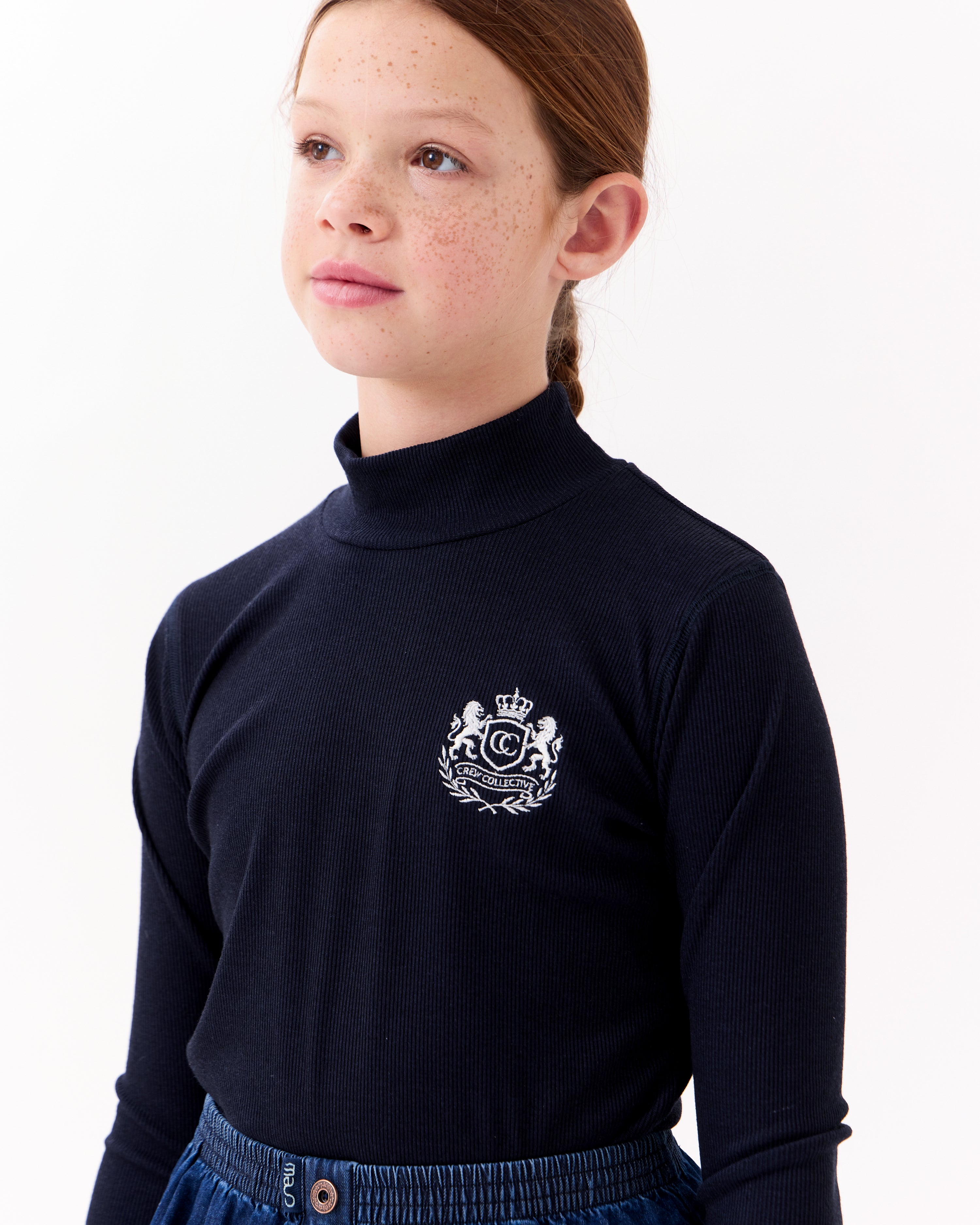 Sofi Rib Turtleneck - Navy