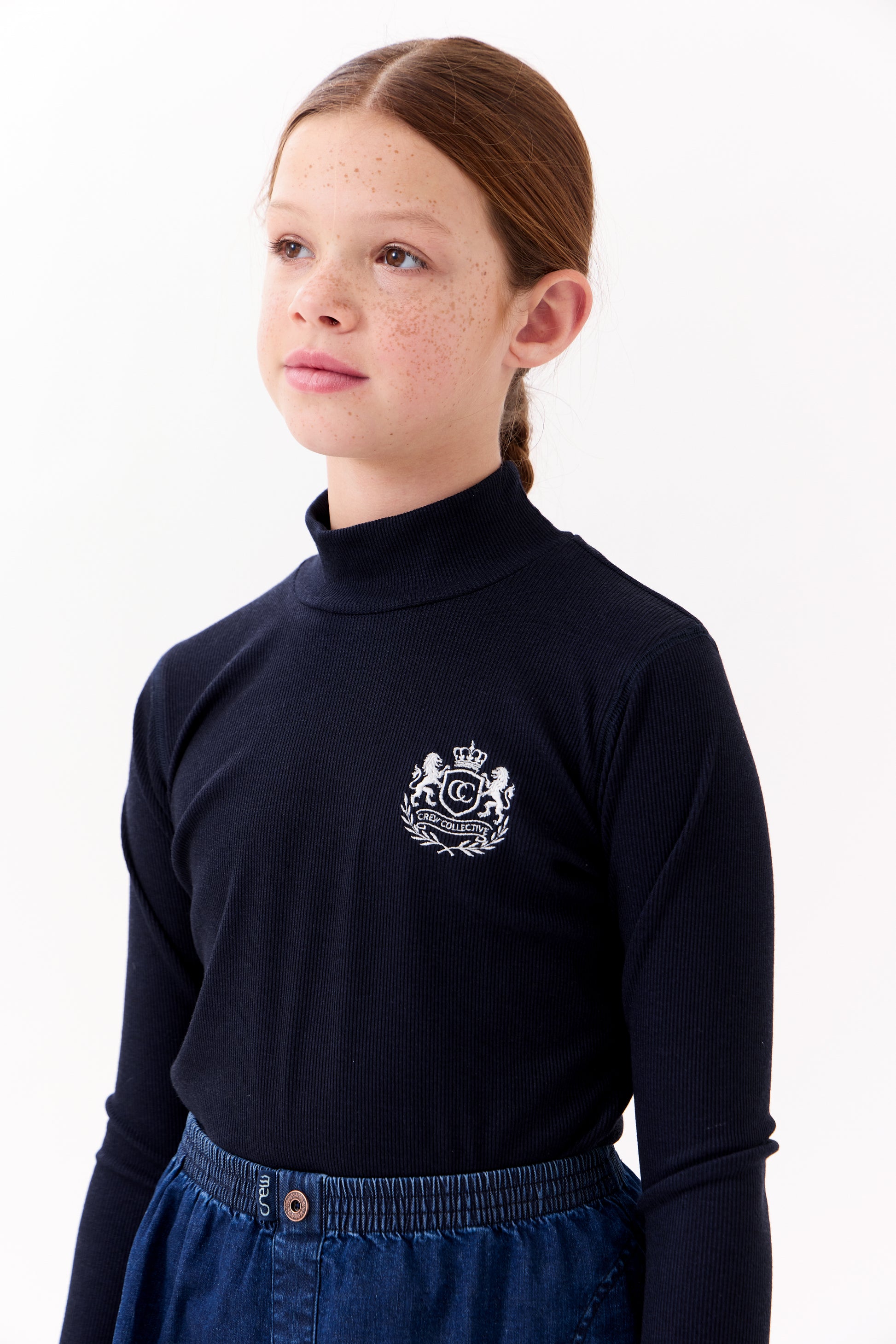 Sofi Rib Turtleneck - Navy