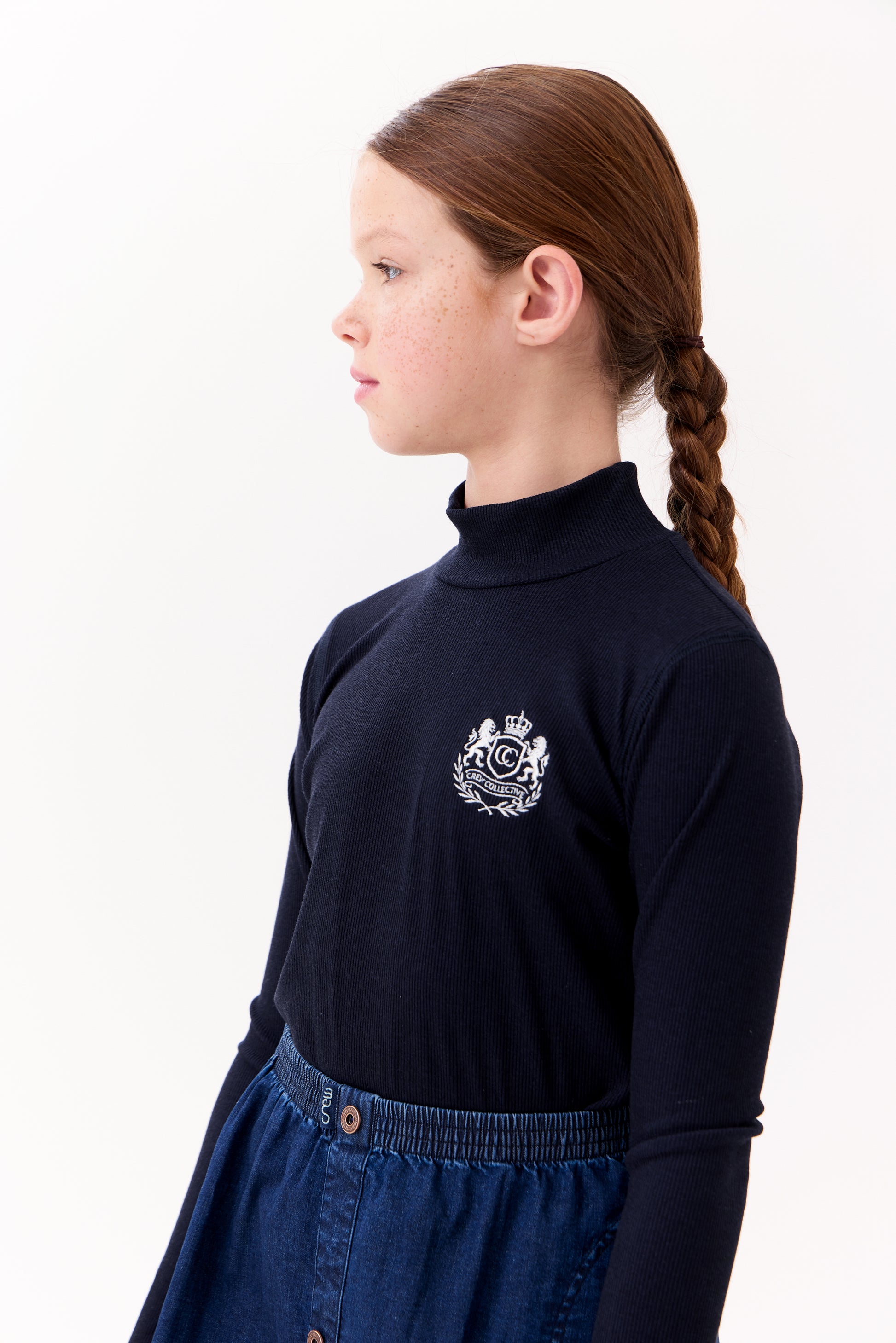 Sofi Rib Turtleneck - Navy