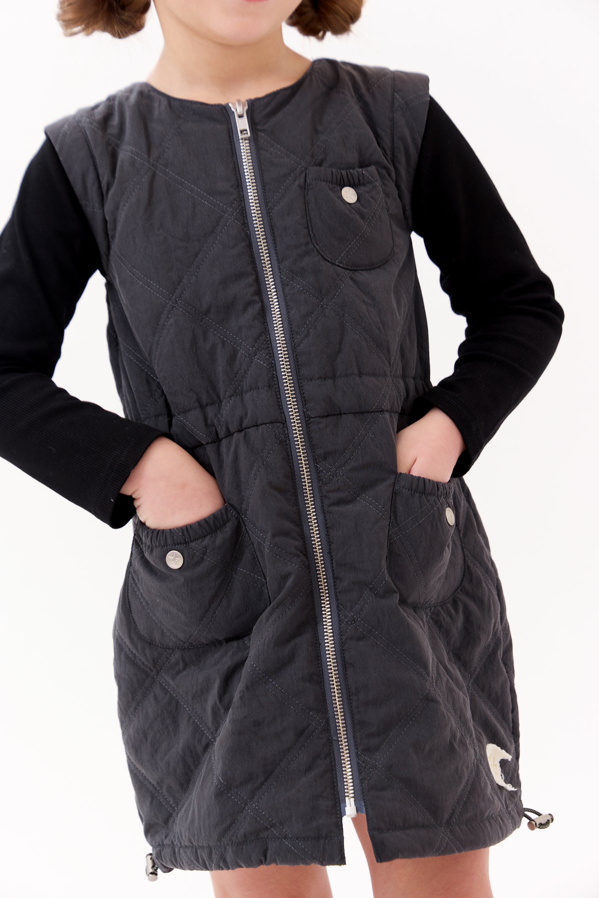 Lyla Quilted Dress - Black