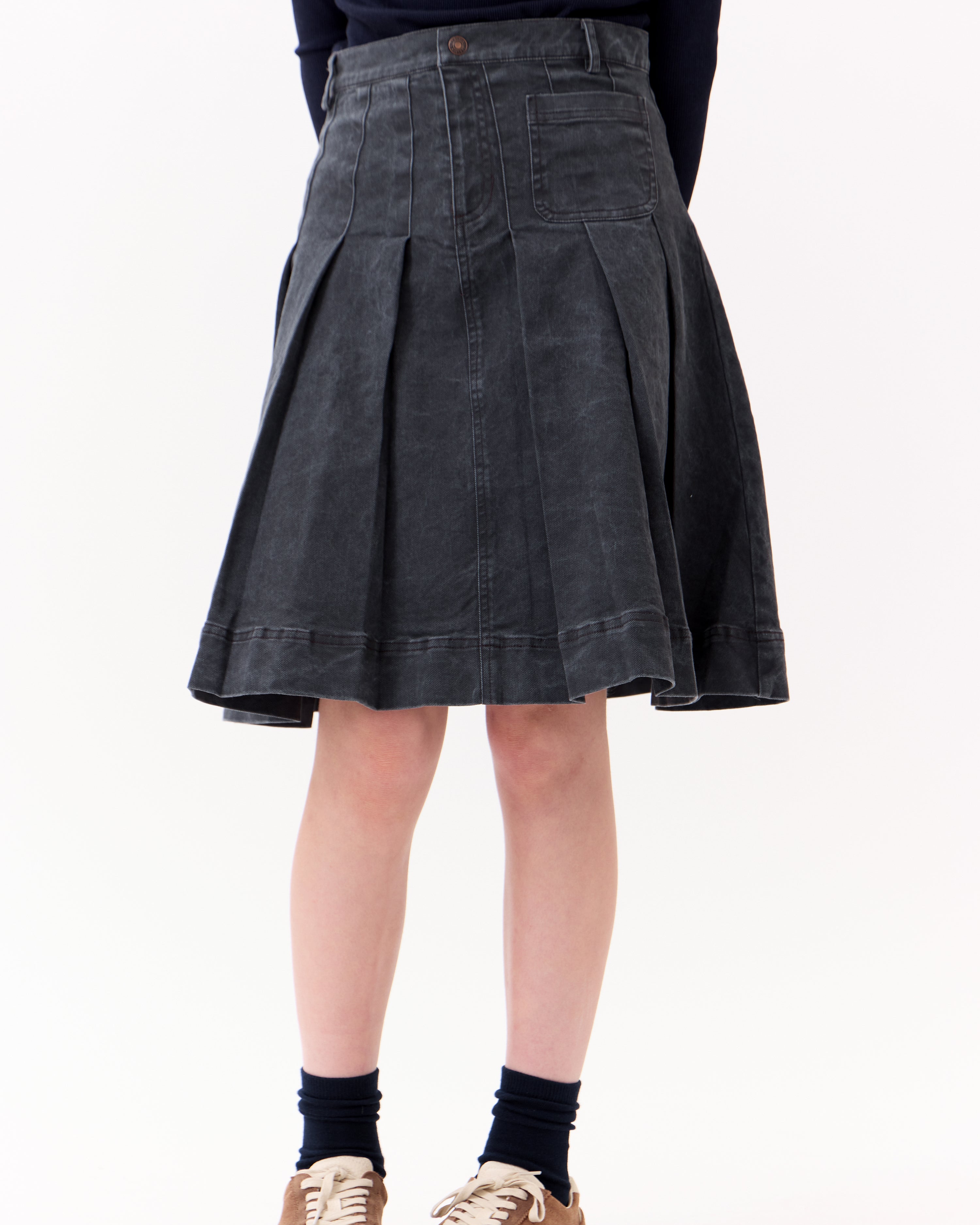 Gracie Denim Skirt - Grey