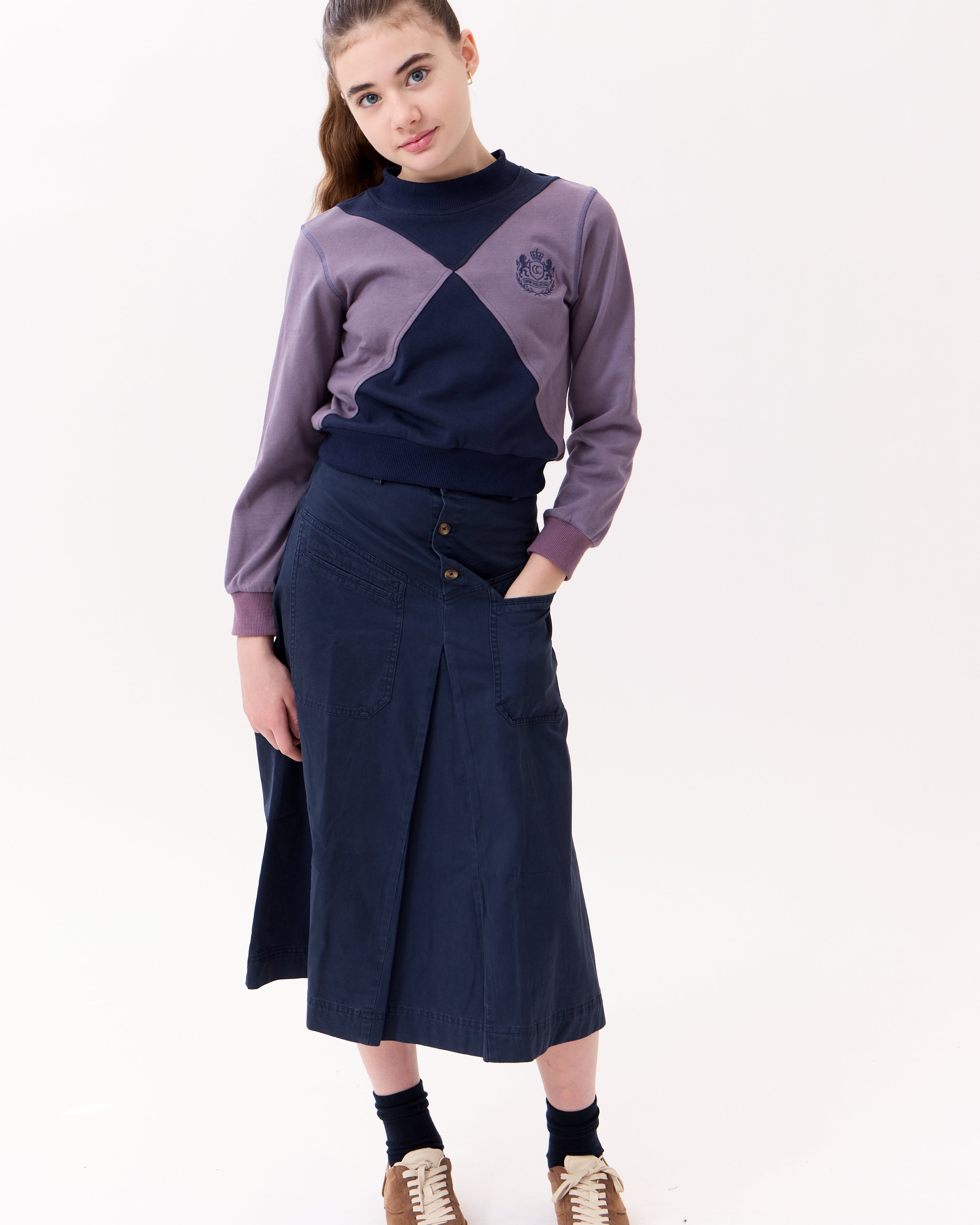 Gia Maxi Skirt - Navy