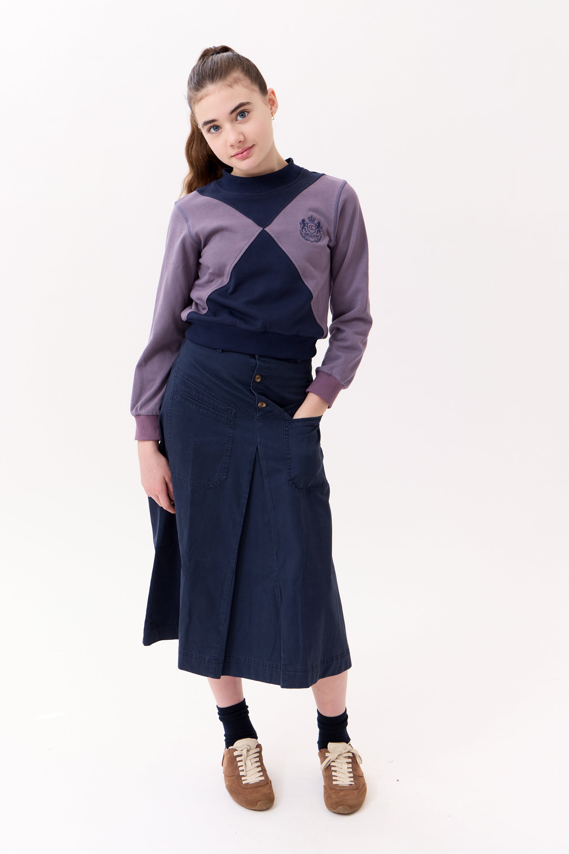 Gia Maxi Skirt - Navy