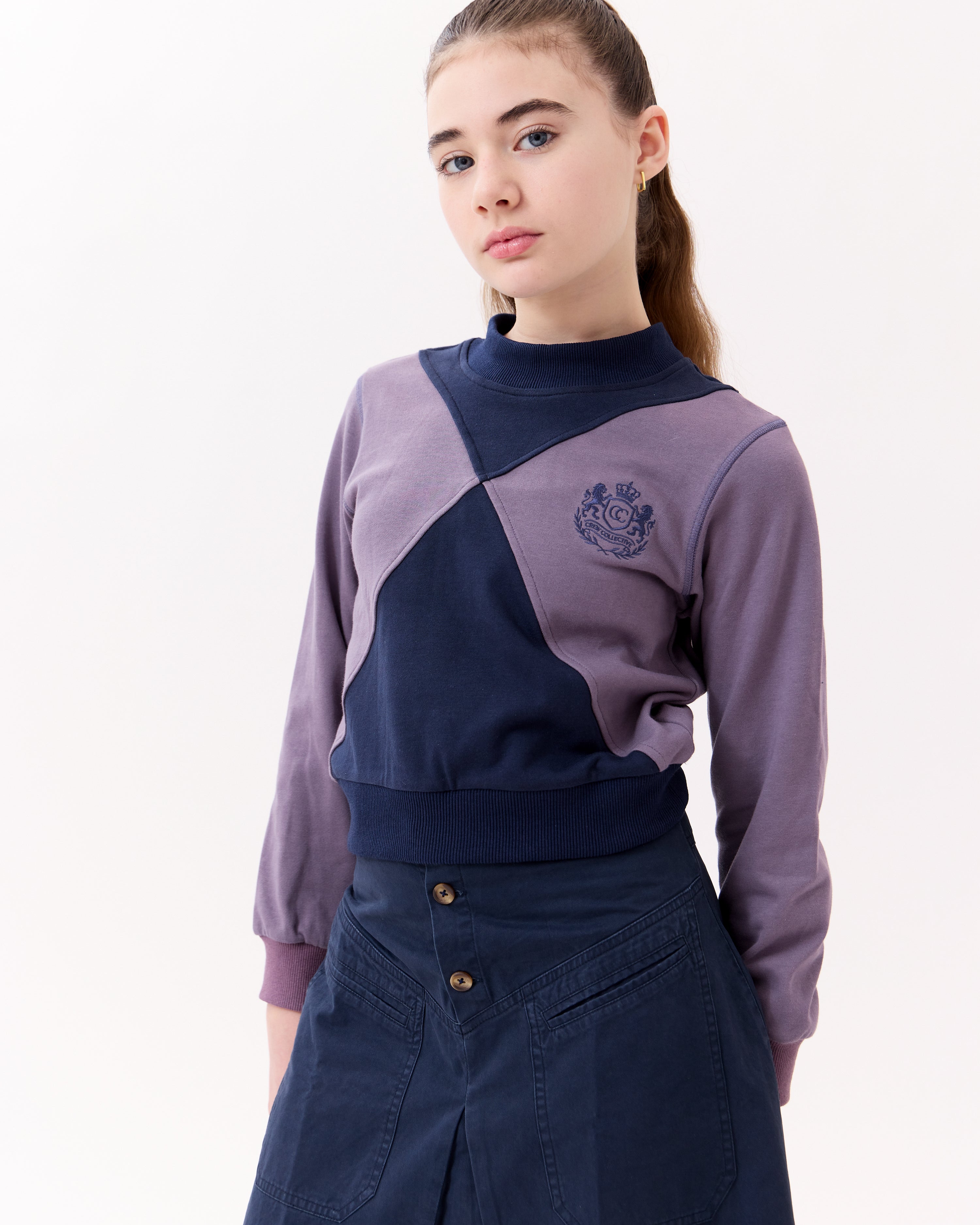 Gia Colorblock Sweatshirt - Navy