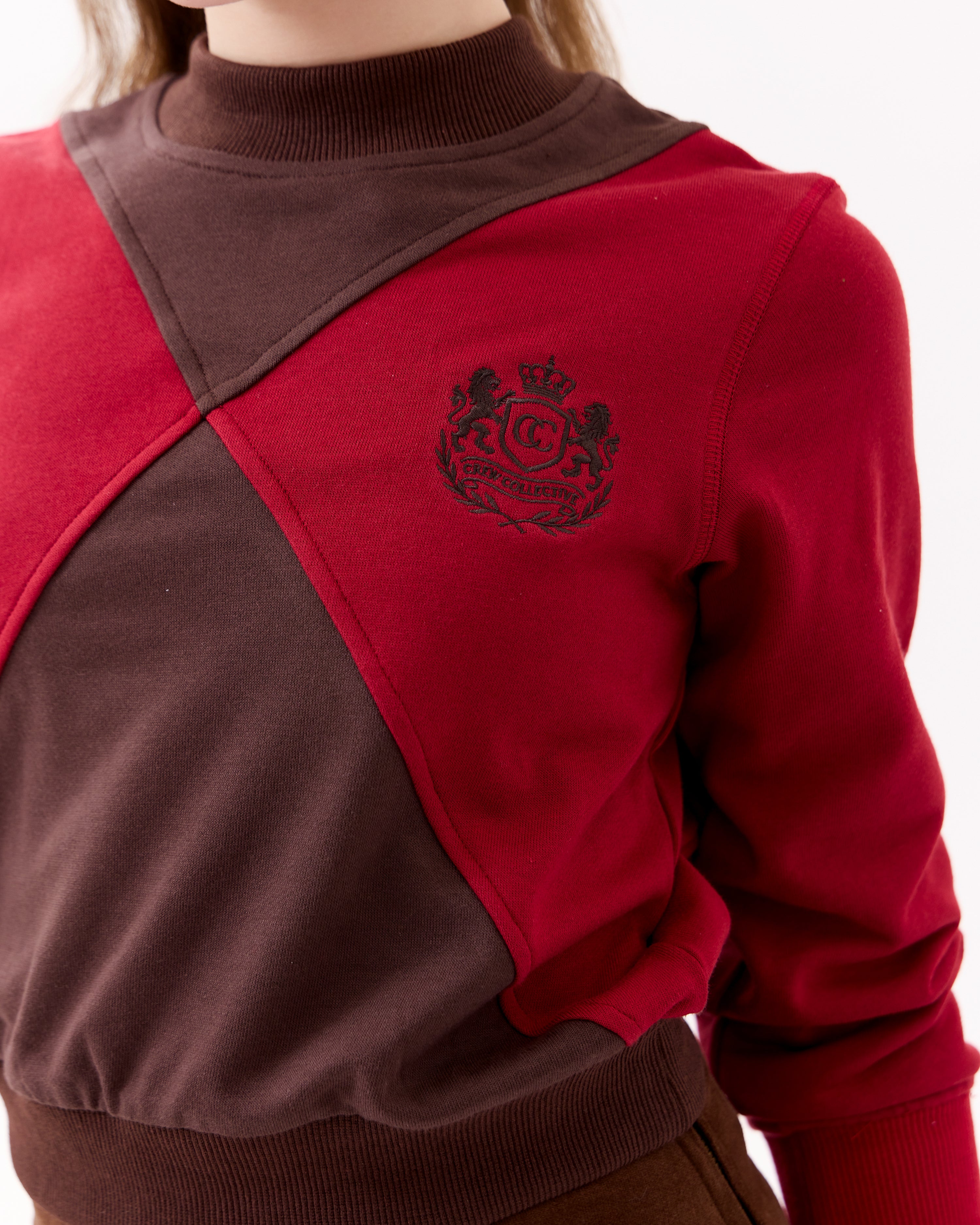 Gia Colorblock Sweatshirt - Brown