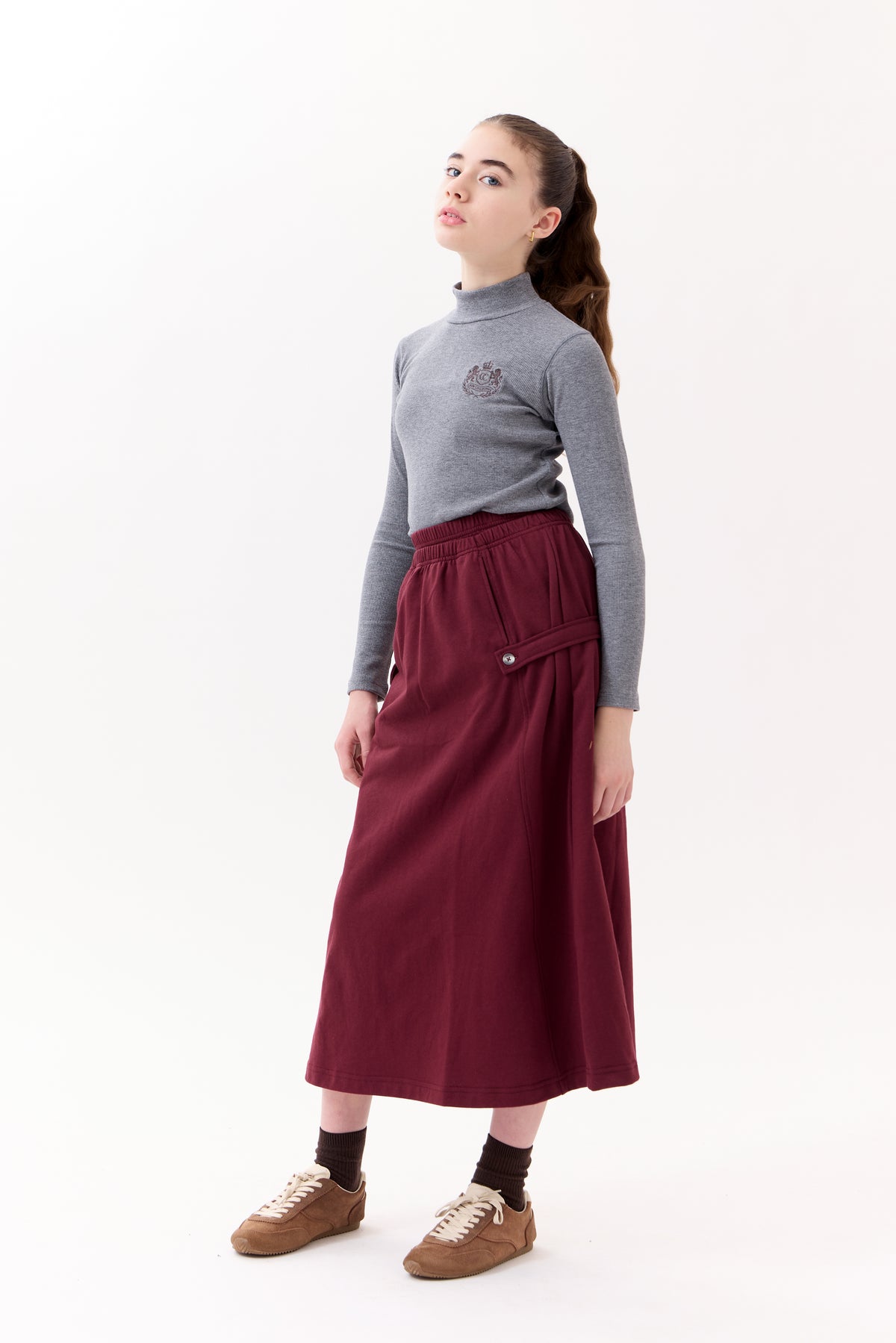 Sofi Rib Turtleneck - Grey