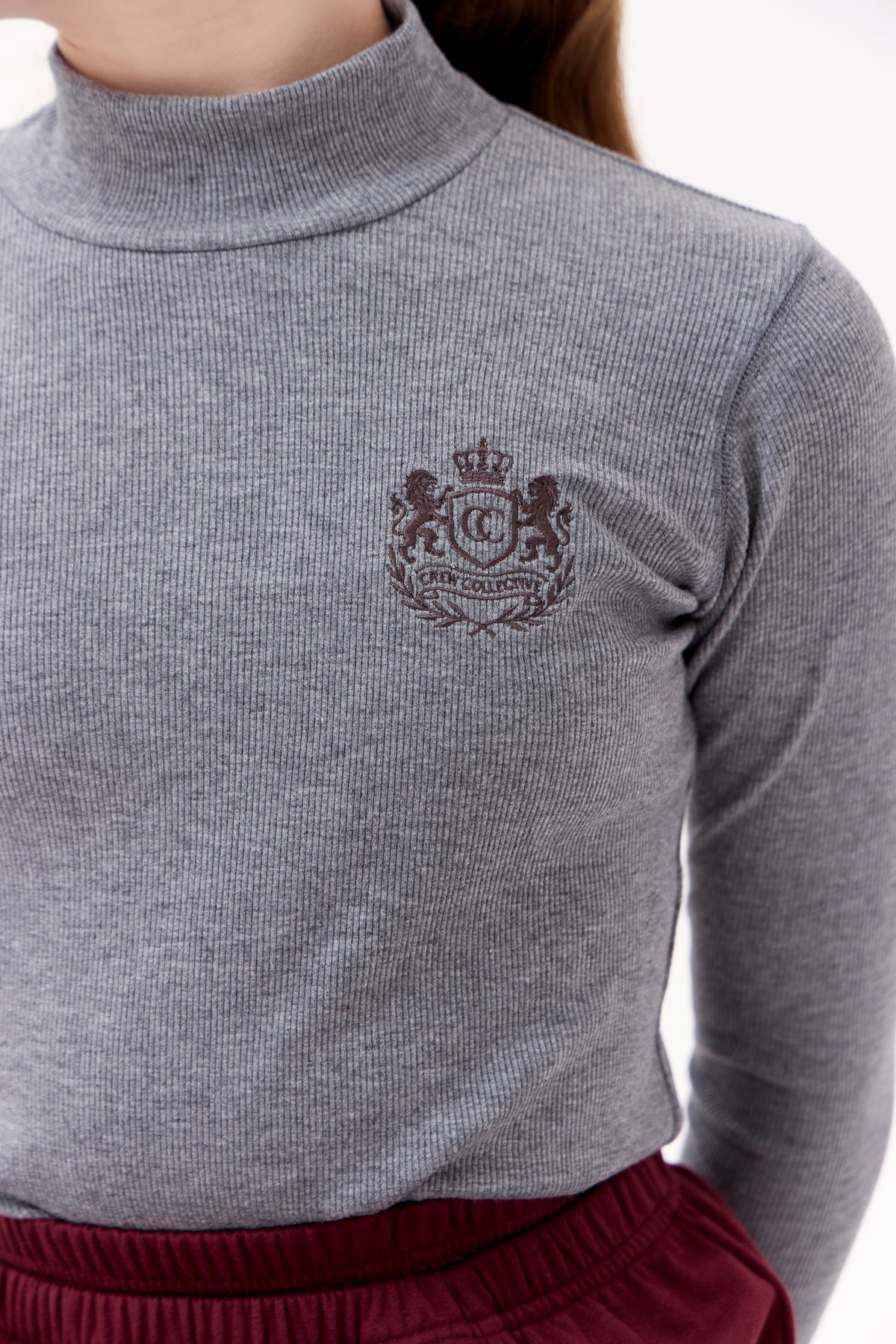 Sofi Rib Turtleneck - Grey