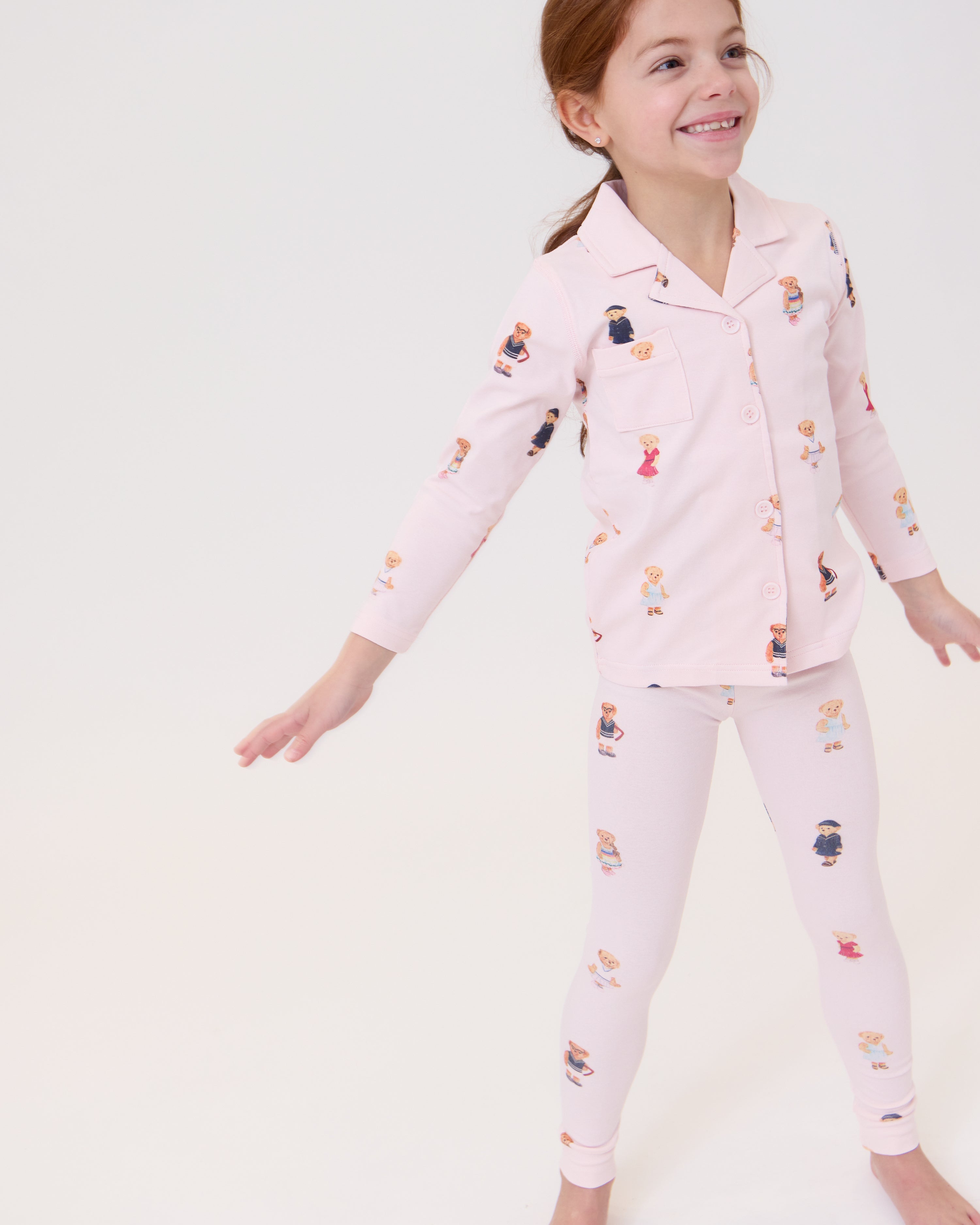 Crew Bear Grandpa Set - Light Pink
