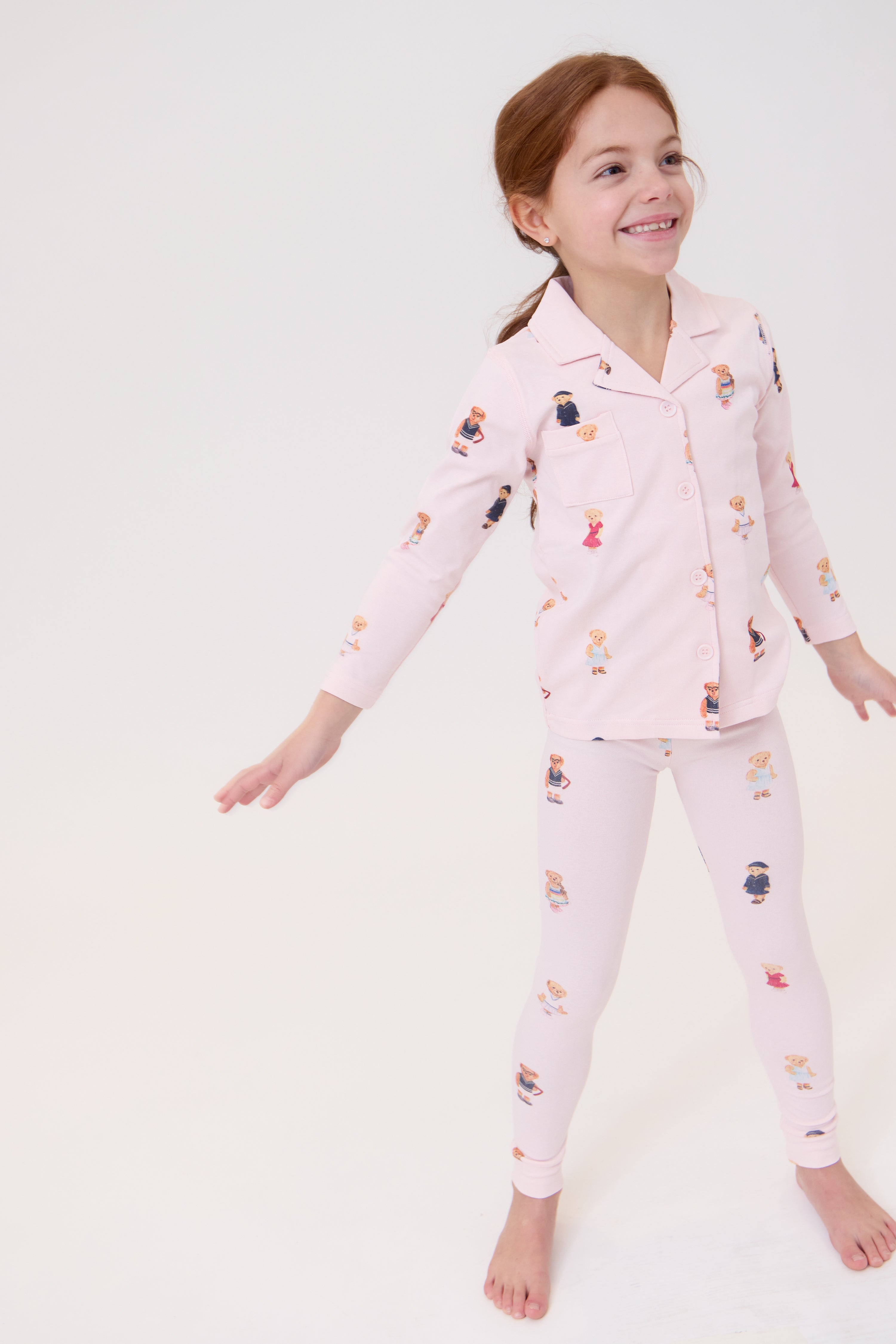 Crew Bear Grandpa Set - Light Pink