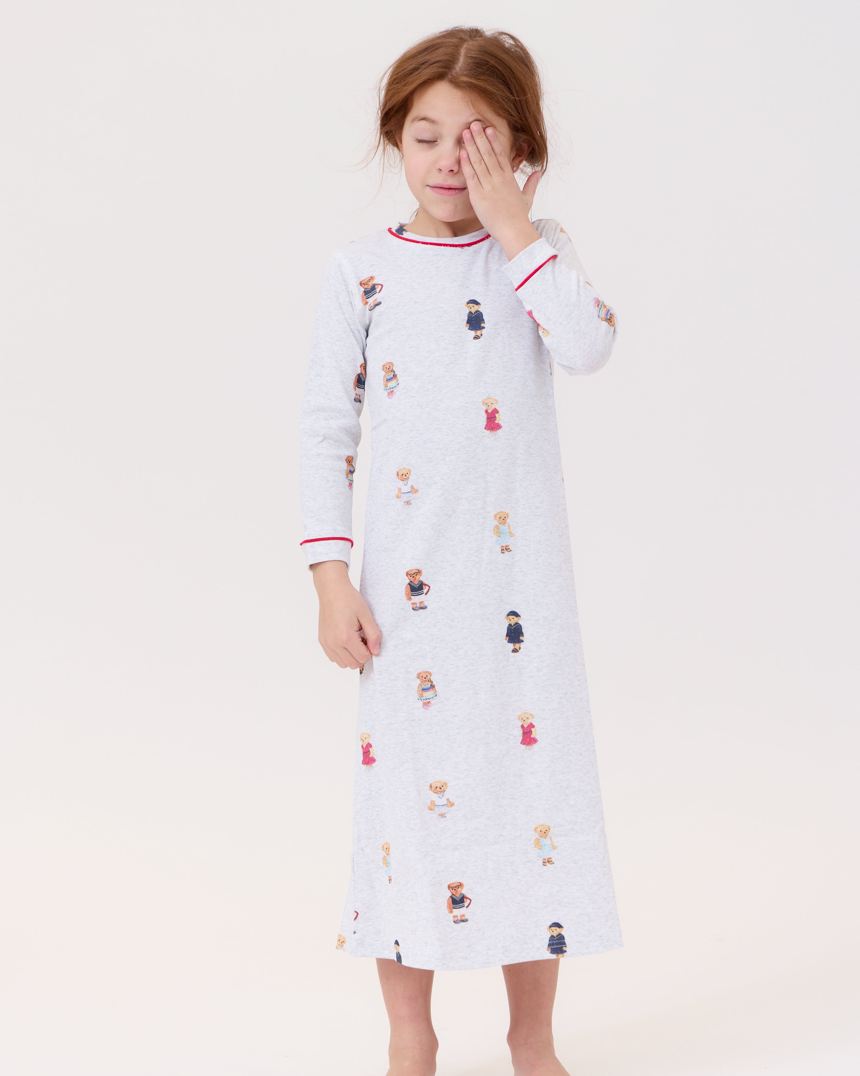Teddy Nightgown - Grey/Red