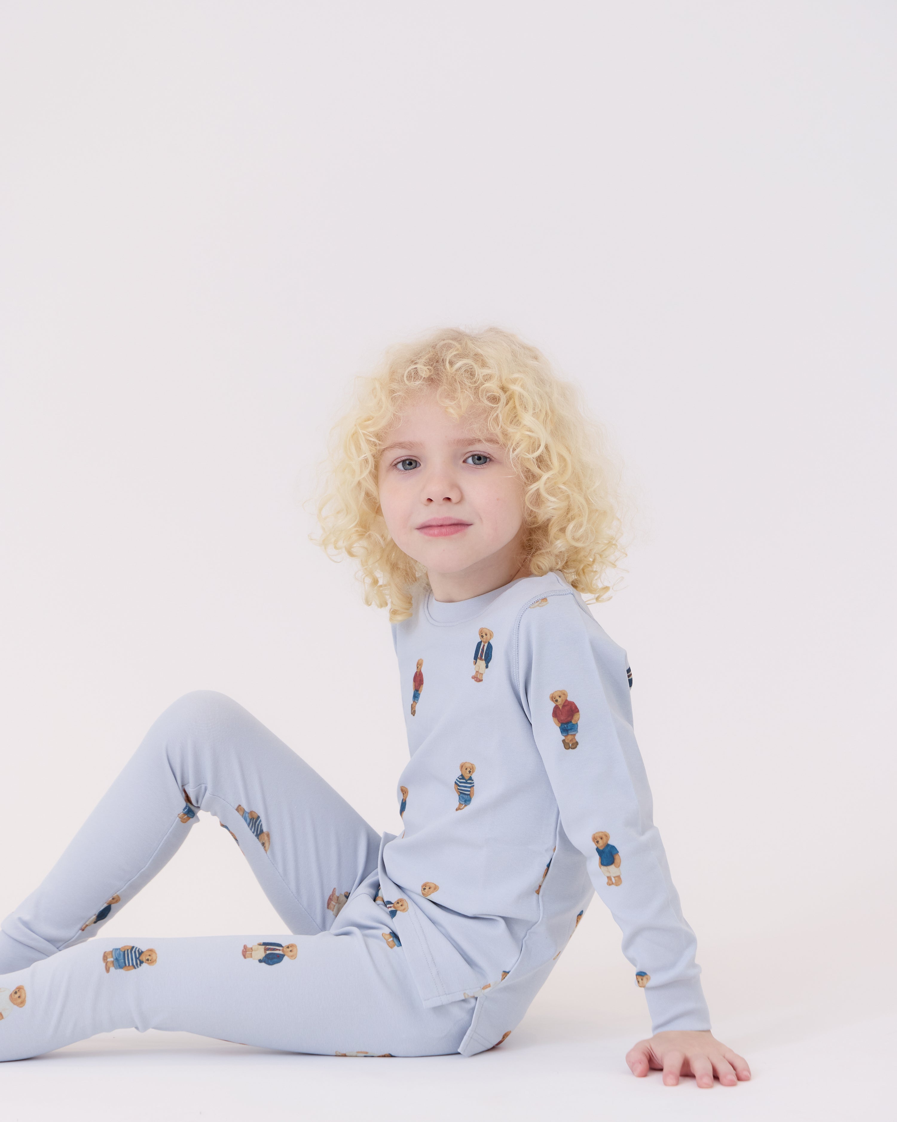 Teddy Crewneck Set - Light Blue