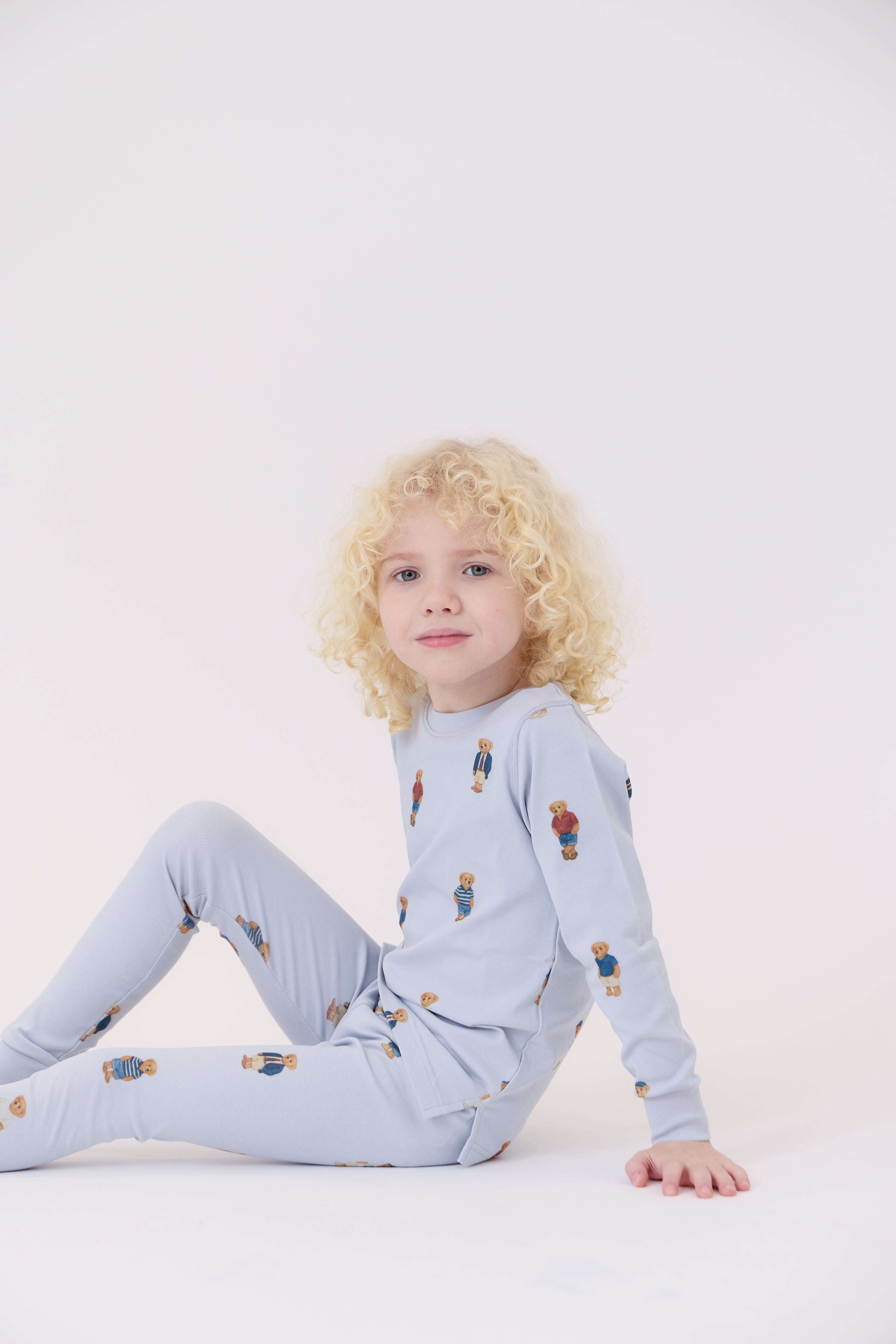 Teddy Crewneck Set - Light Blue