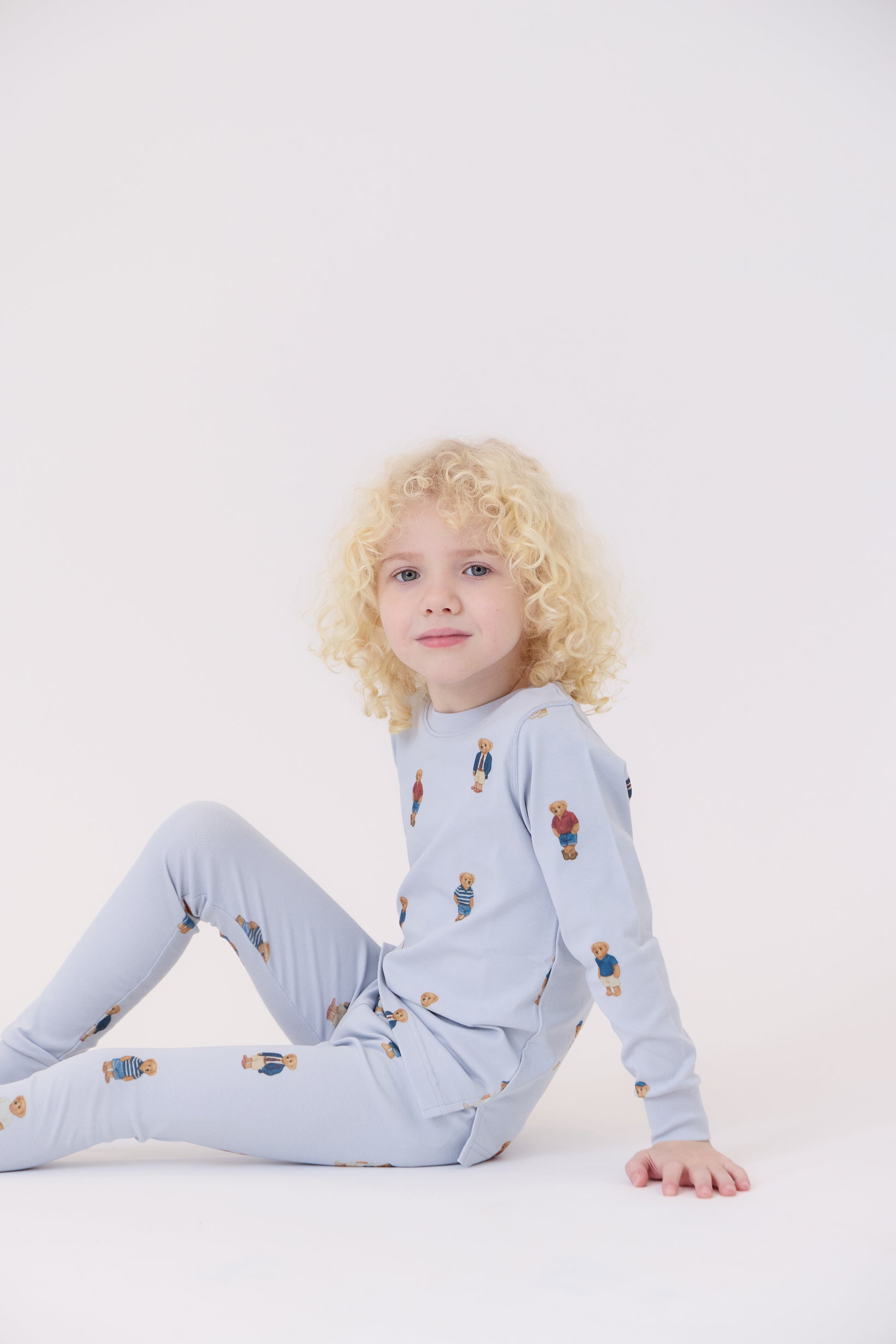 Teddy Crewneck Set - Light Blue
