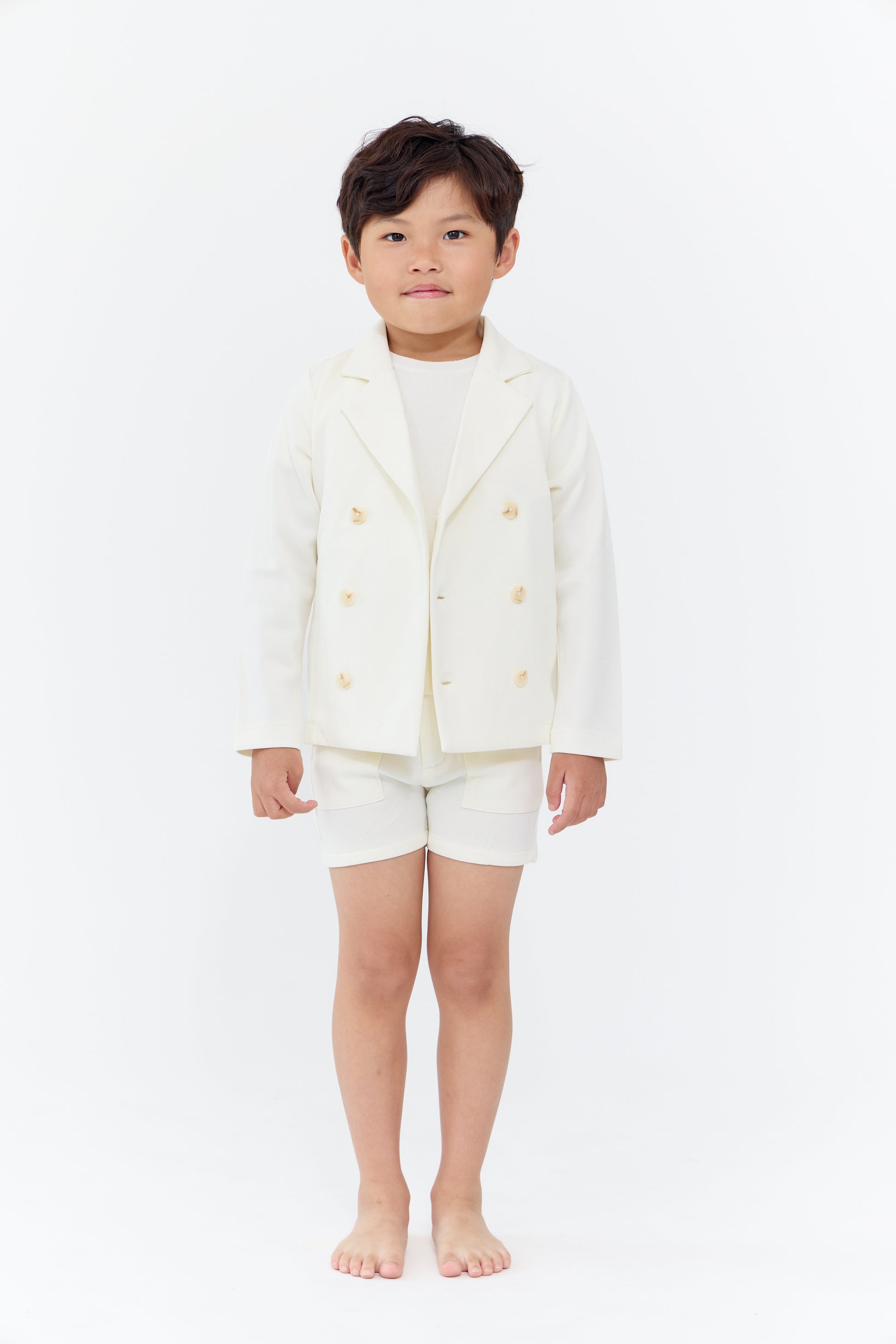 London Cotton Blazer - White