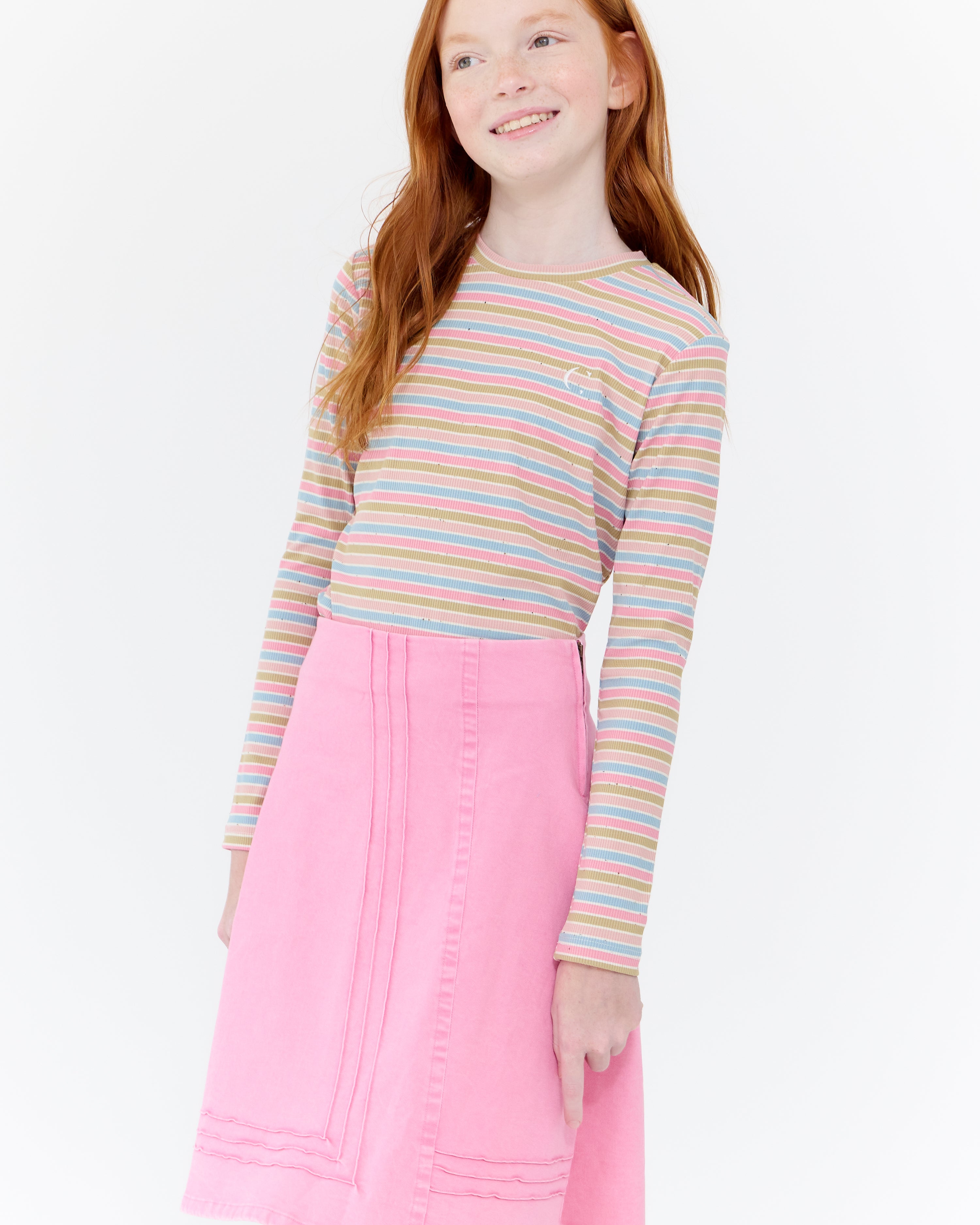 Jessica Denim Skirt - Pink