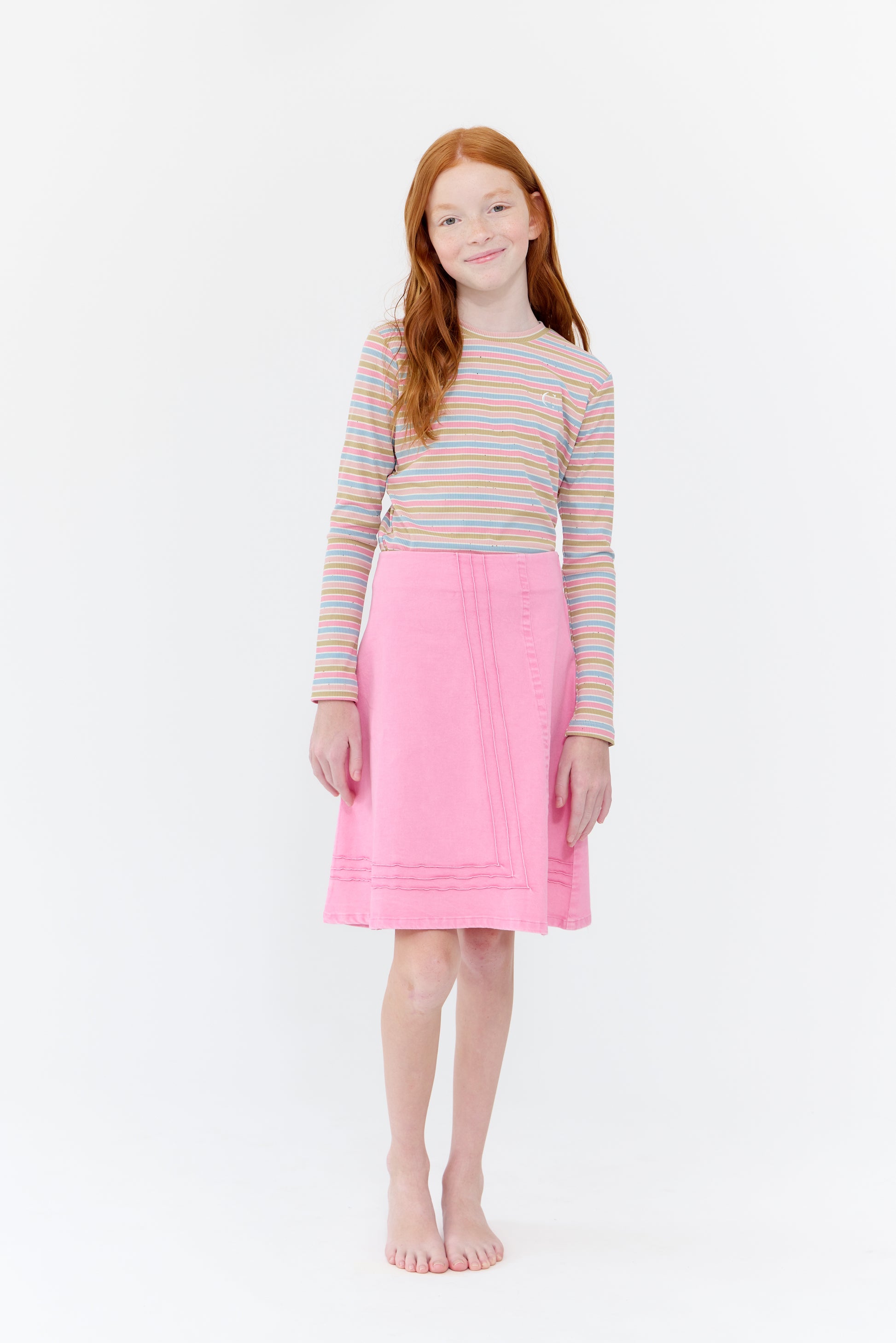 Jessica Denim Skirt - Pink