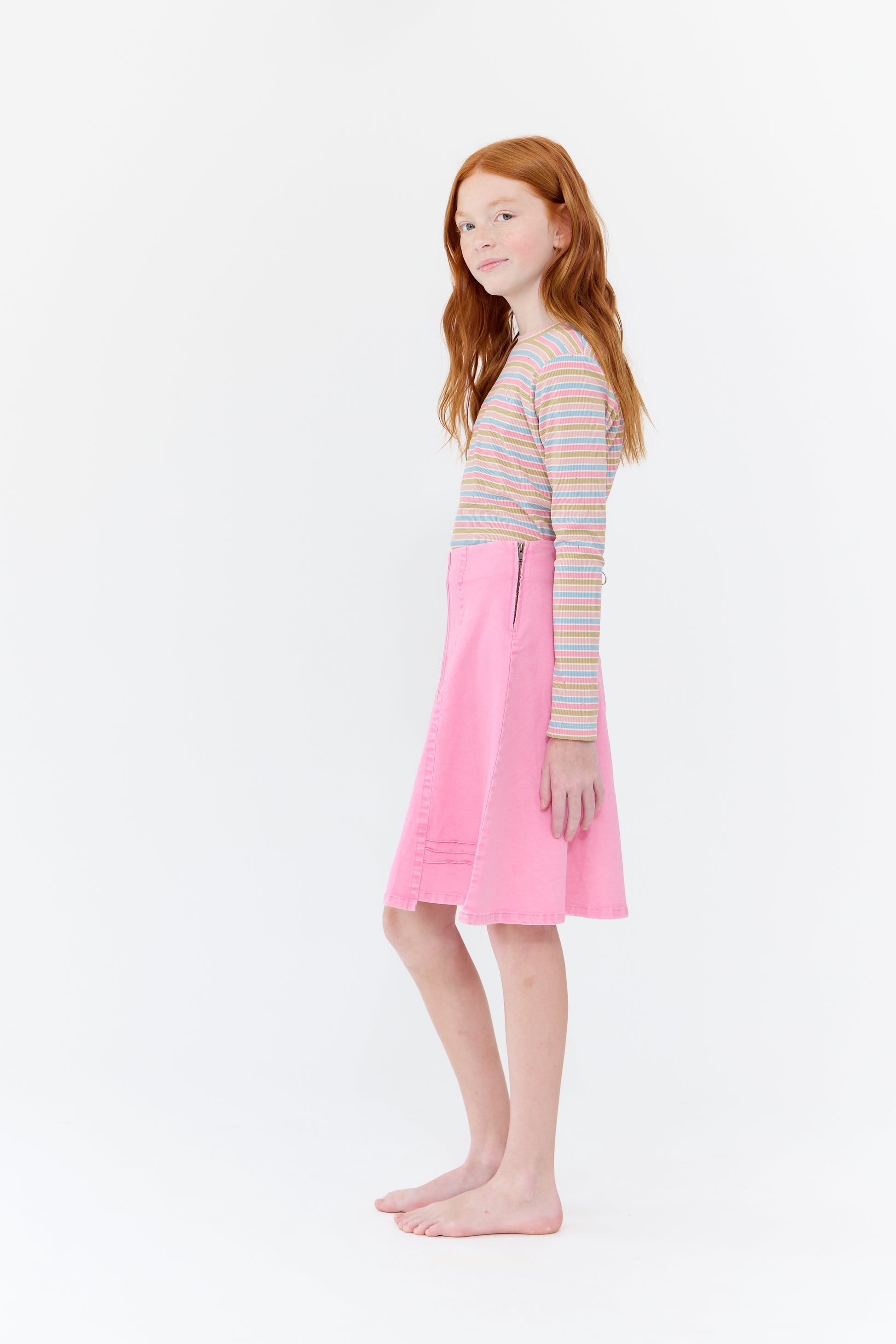 Jessica Denim Skirt - Pink