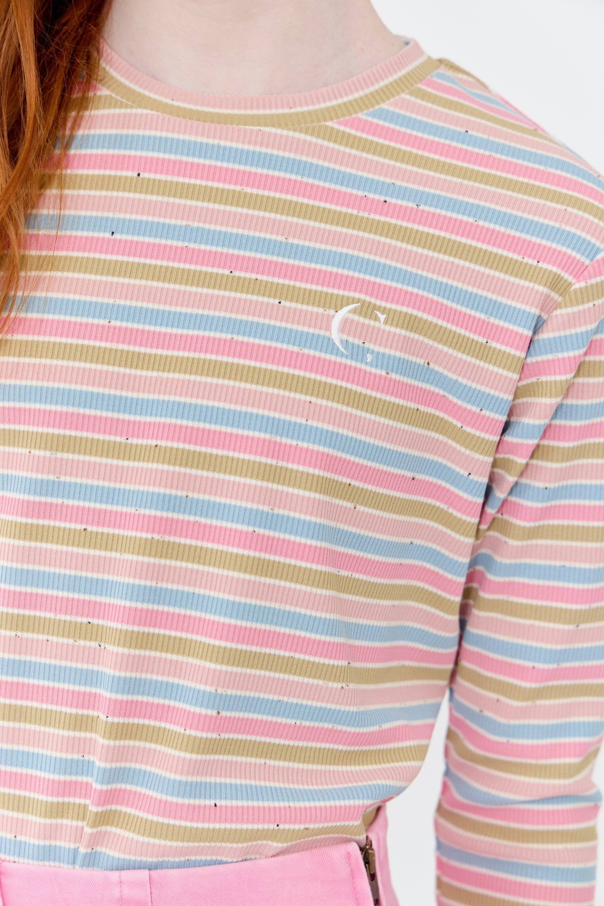 Leora Stripe Tee - Pink