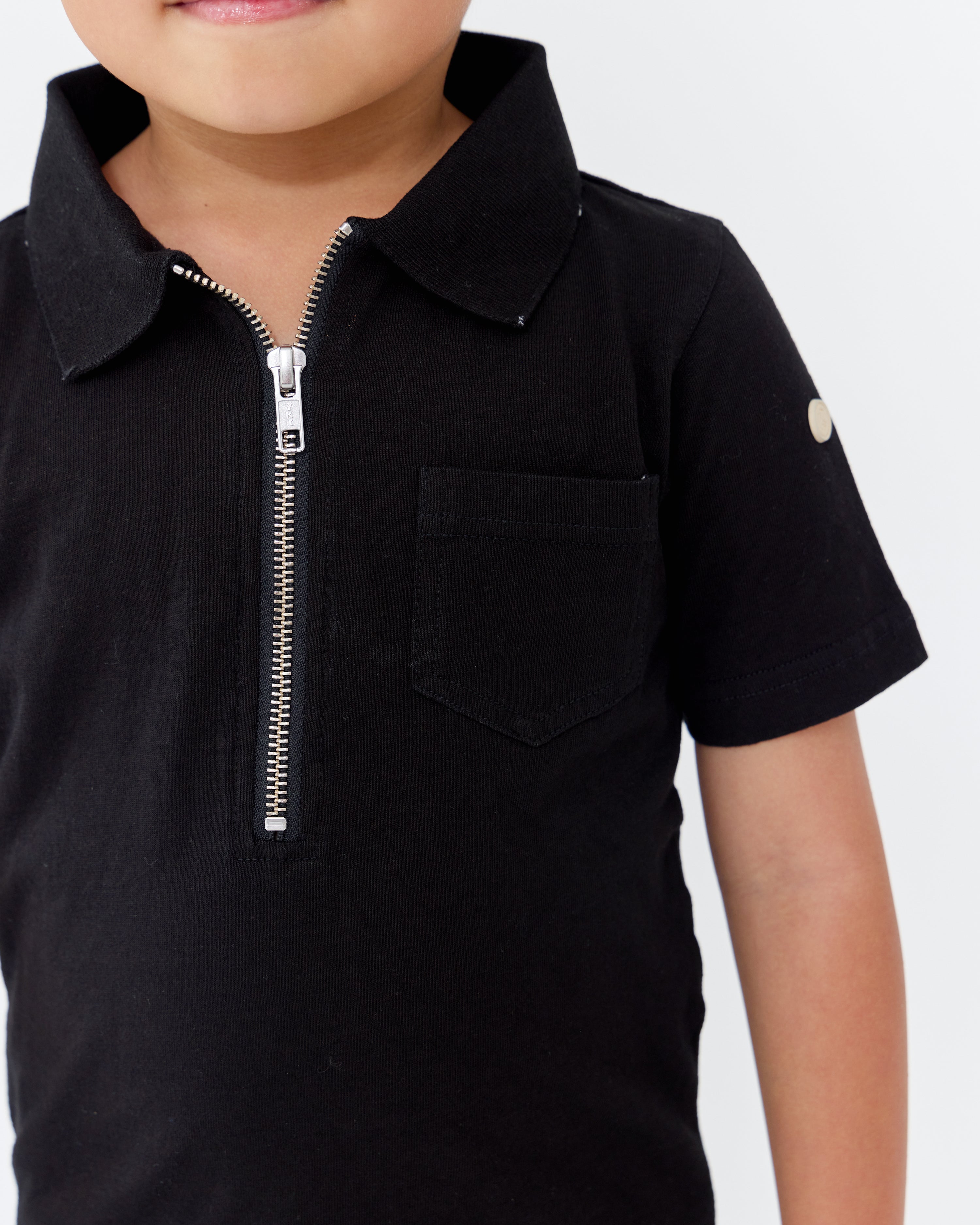 Benny Zipper Polo - Black