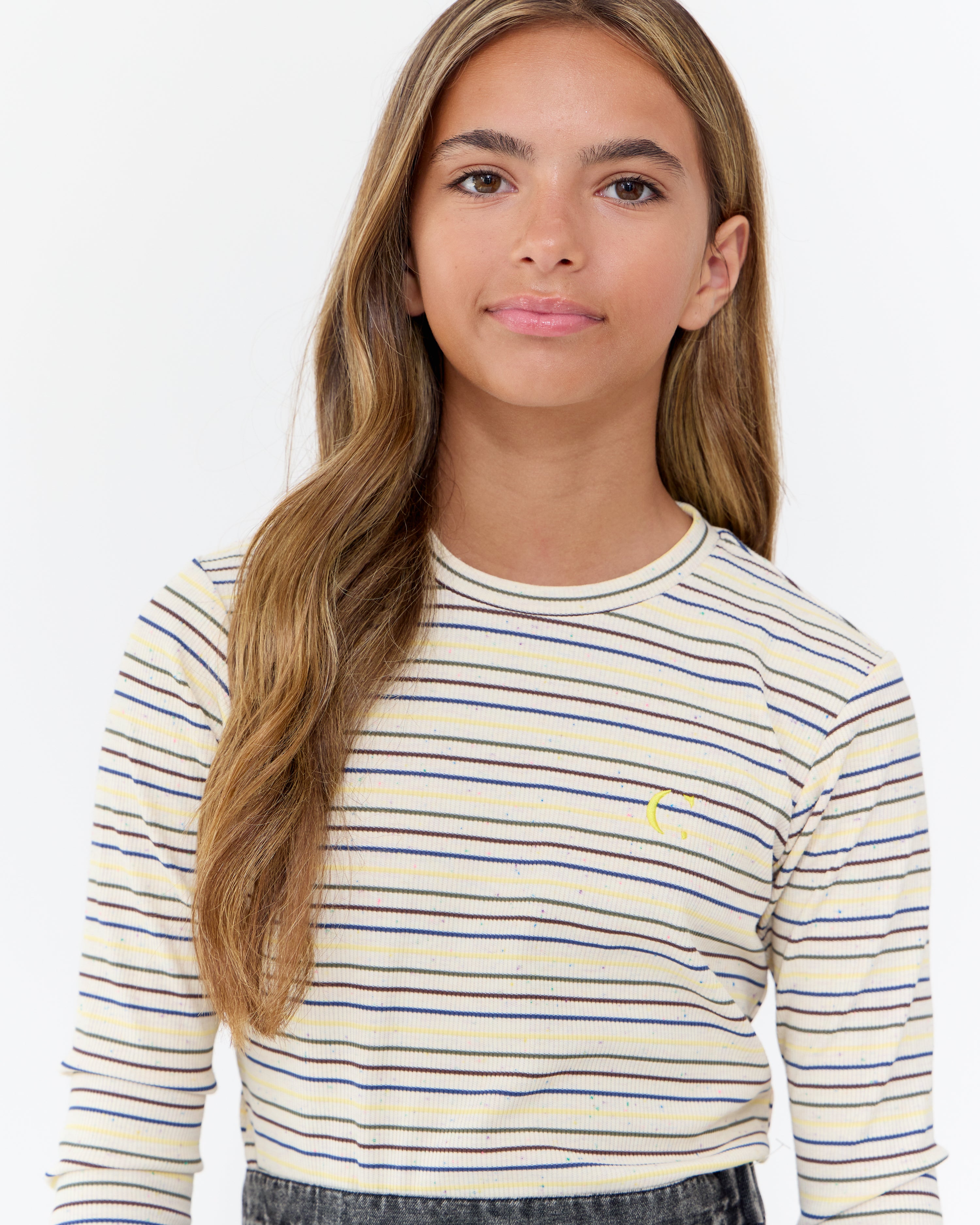 Leora Stripe Tee - Navy