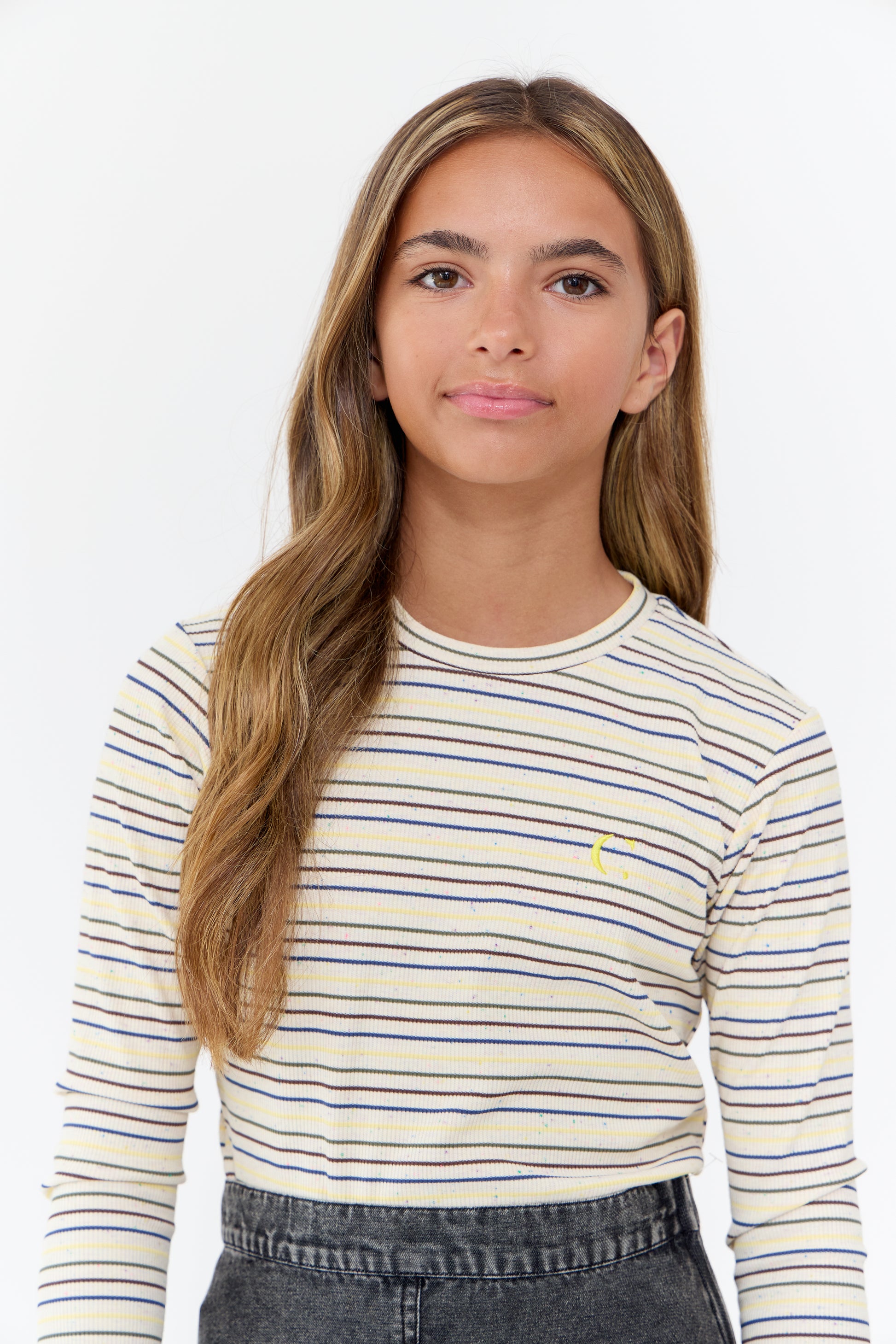 Leora Stripe Tee - Navy