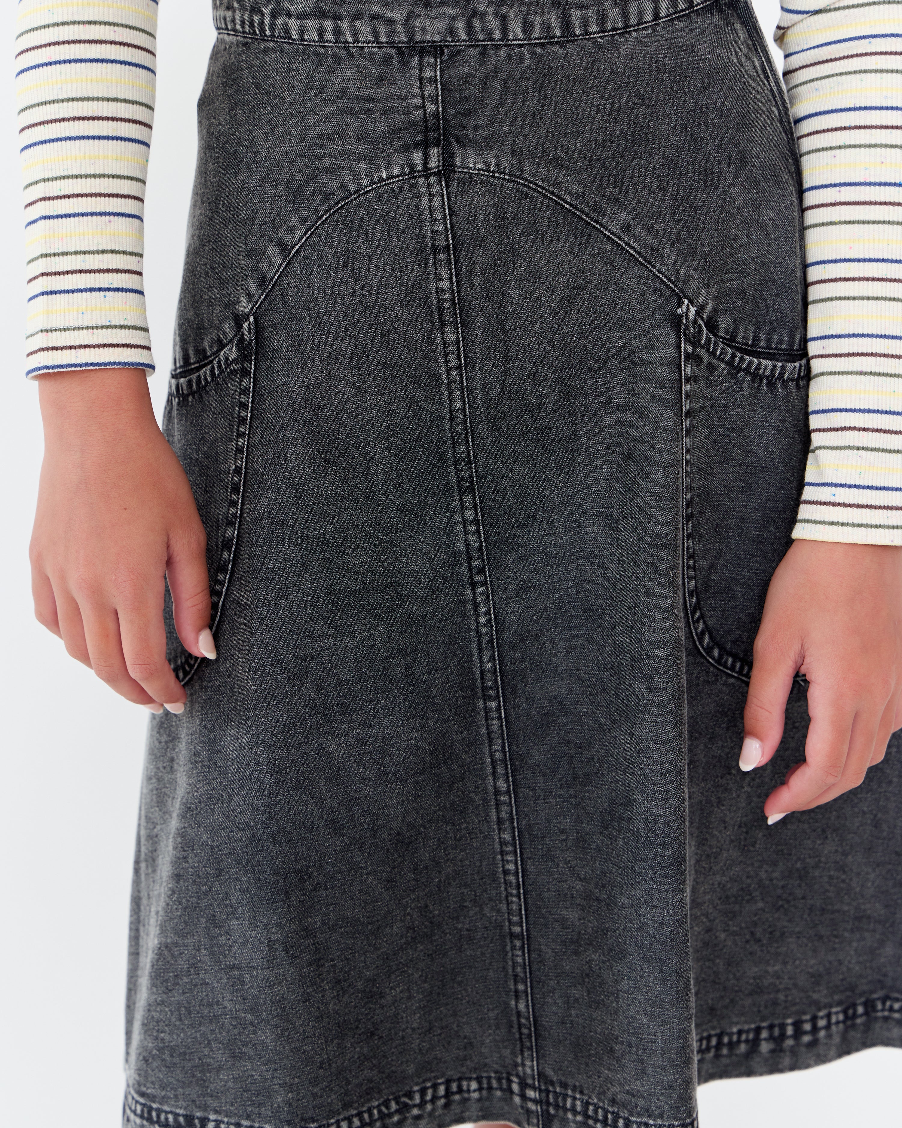 Monica Denim Skirt - Black
