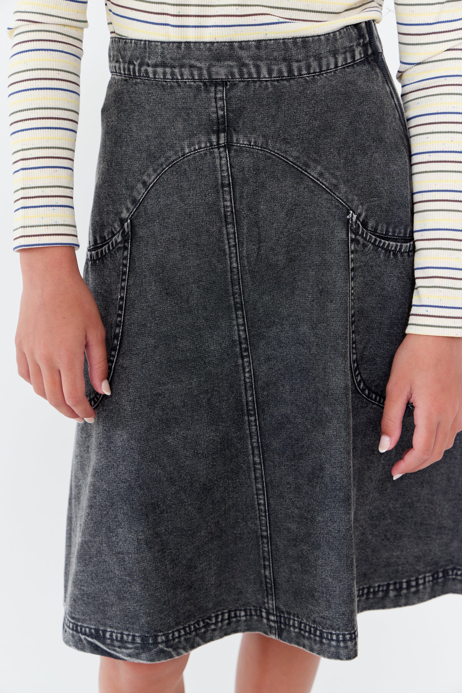 Monica Denim Skirt - Black