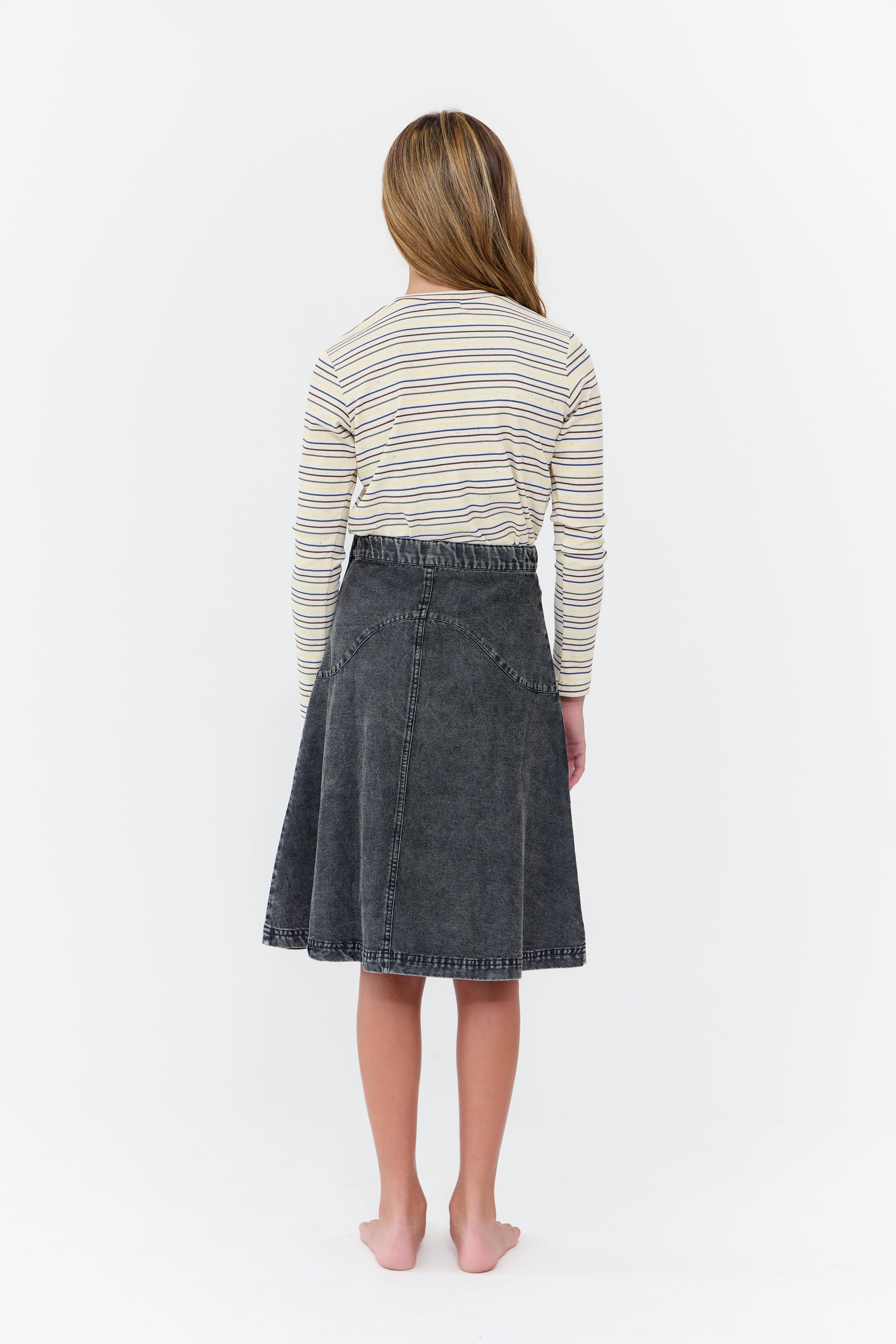 Leora Stripe Tee - Navy