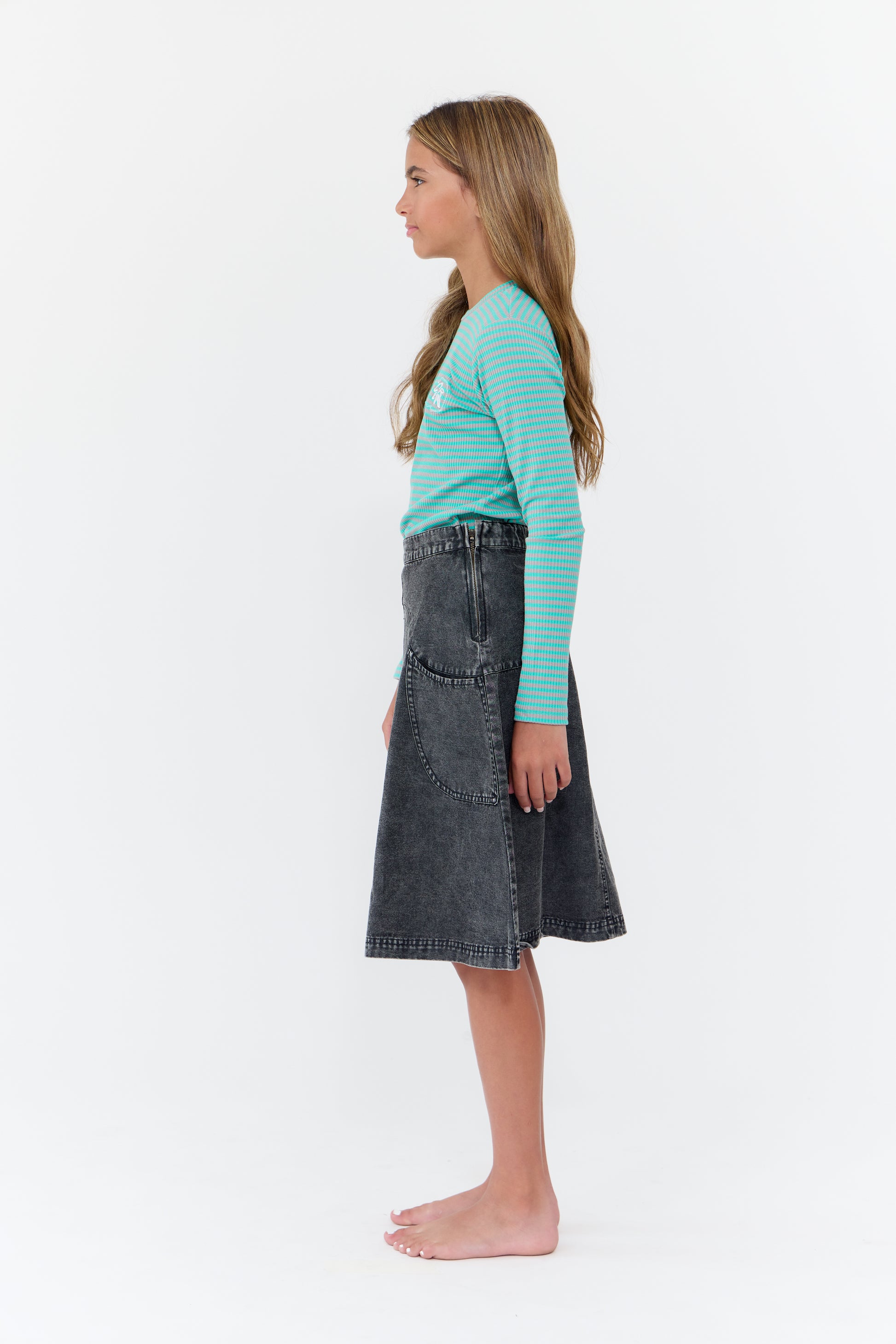 Monica Denim Skirt - Black