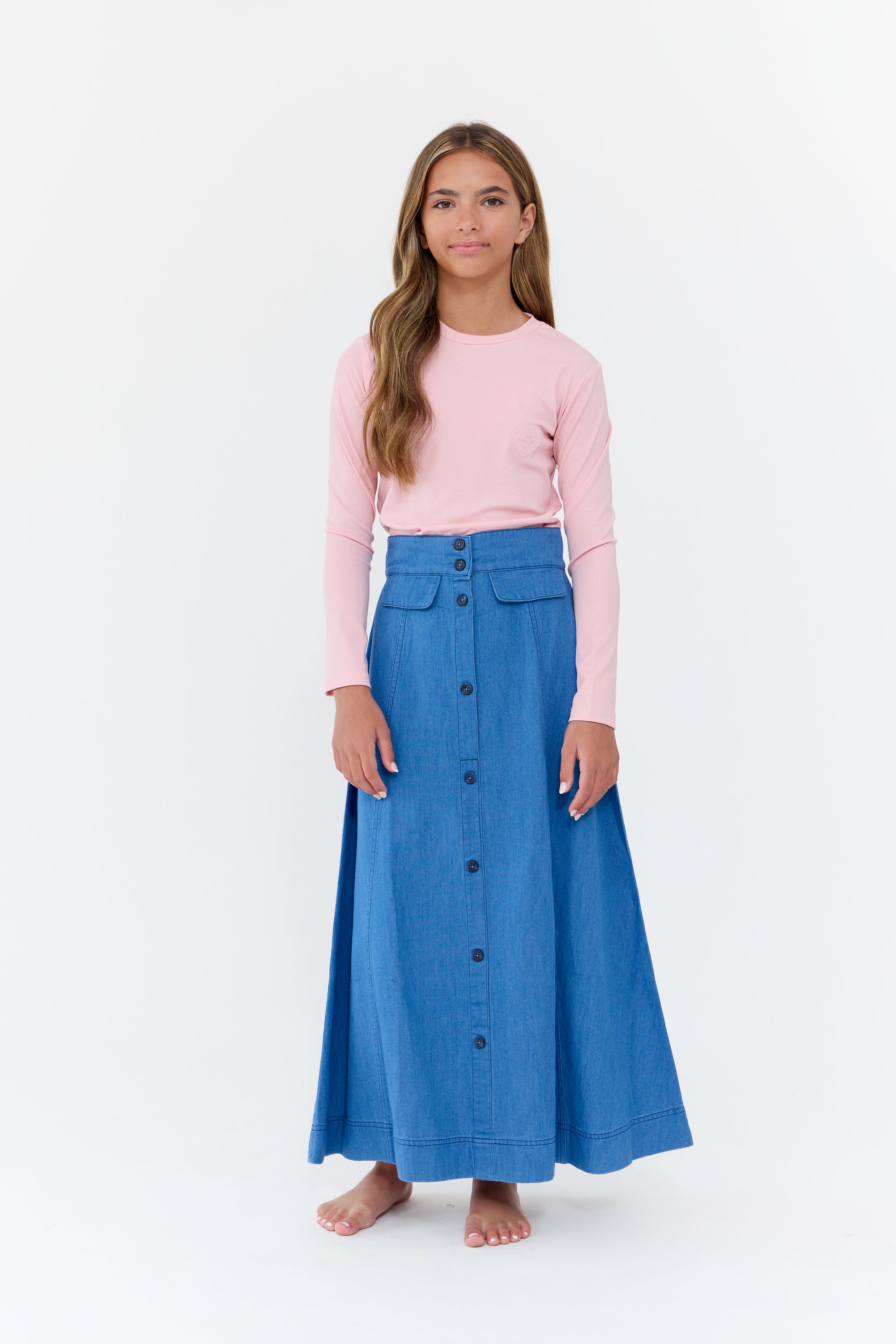 Lesli Maxi Skirt - Light Blue