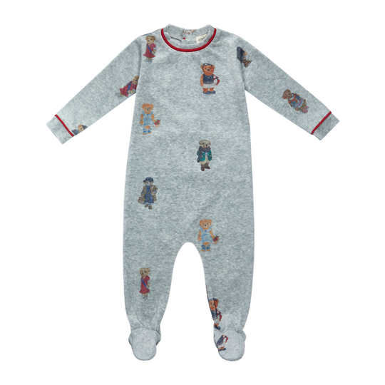 Crew Bear Romper - Red