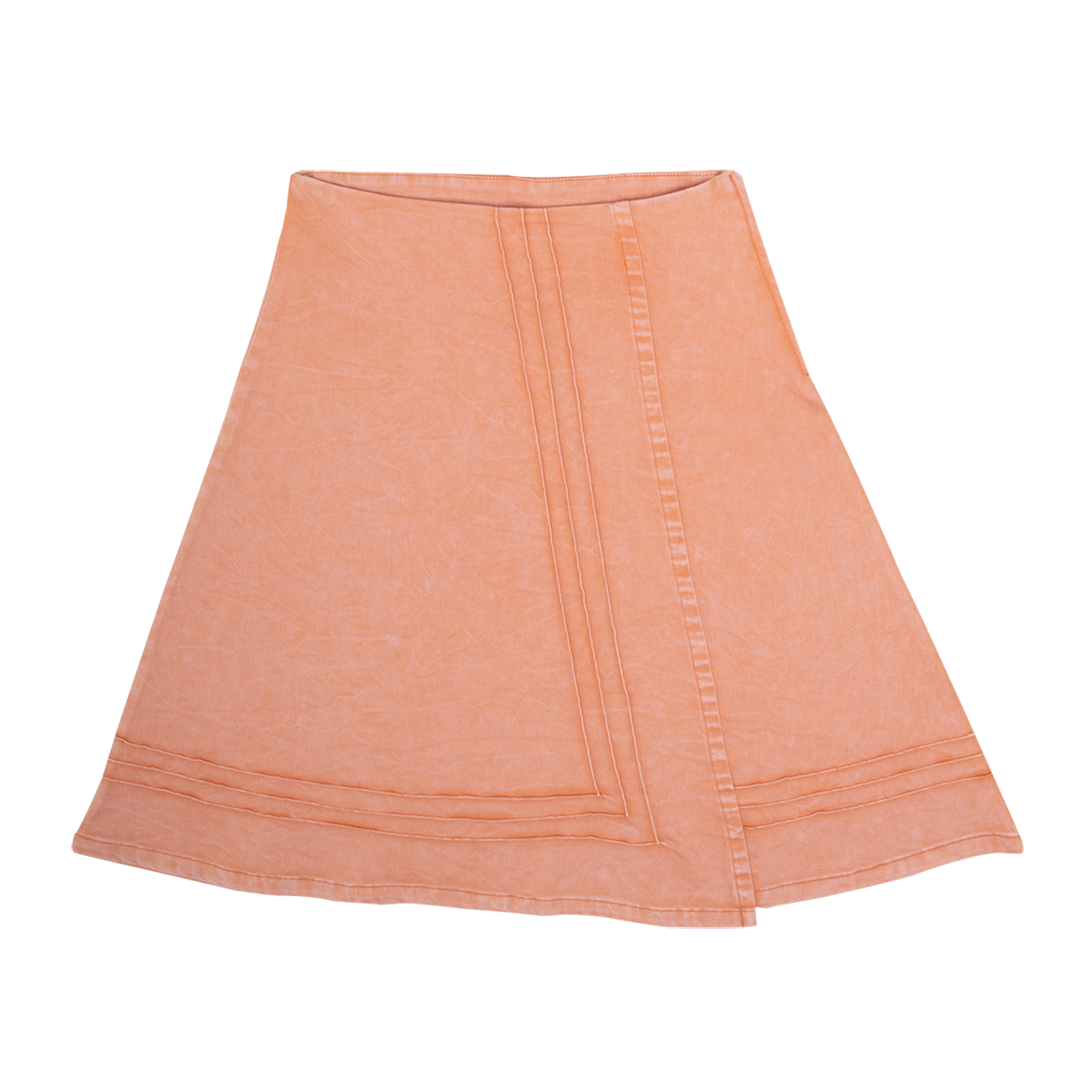 Jessica Denim Skirt - Coral