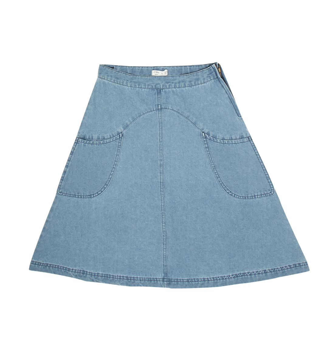 Monica Denim Skirt - Blue