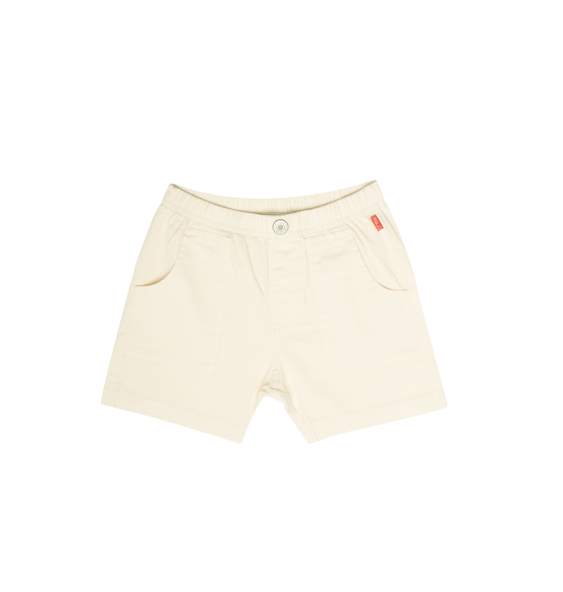 Pull-On Washed Chino Shorts - Natural